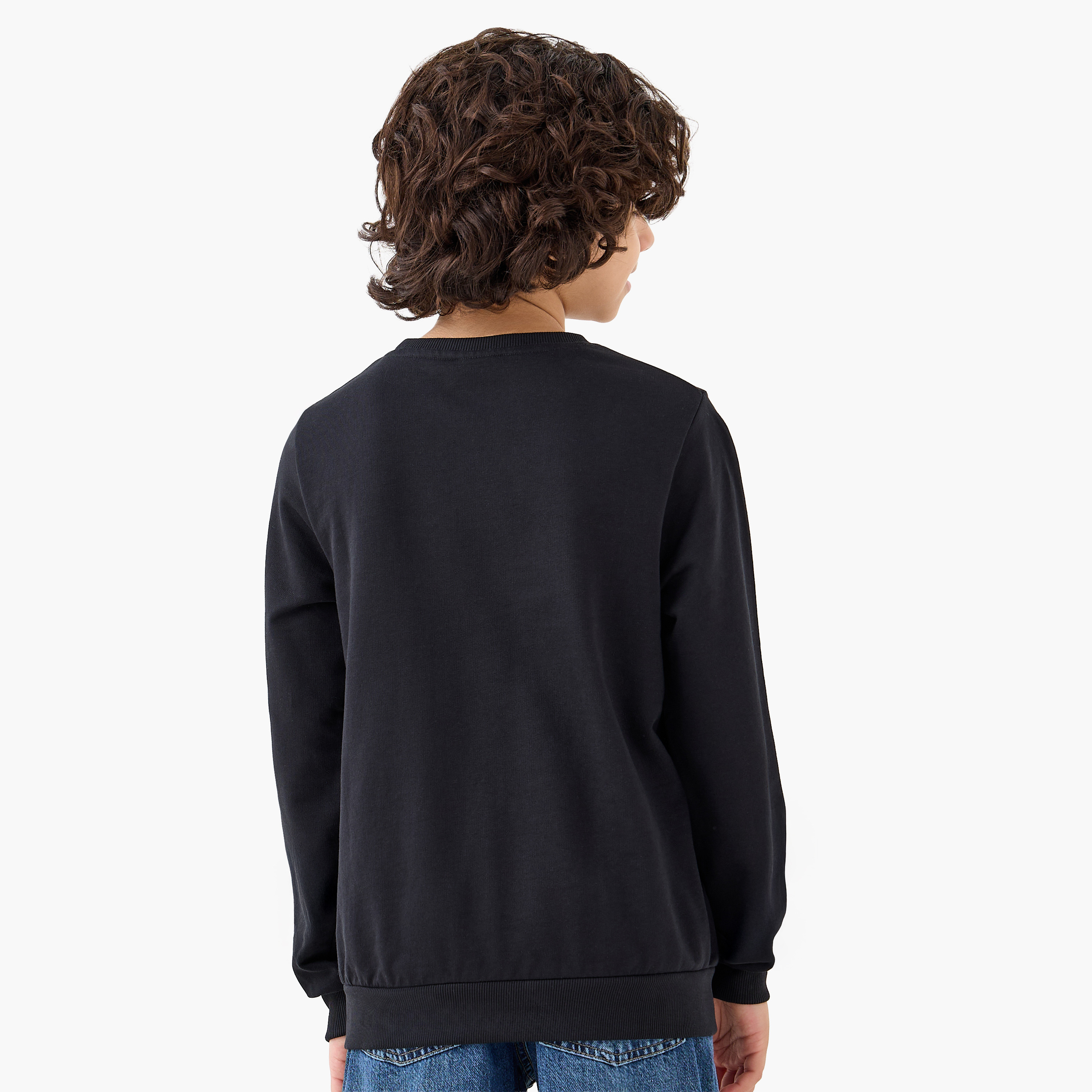 Juniors Gaming Print Sweatshirt with Long Sleeves-boys-clothing-sweatshirts-image-3