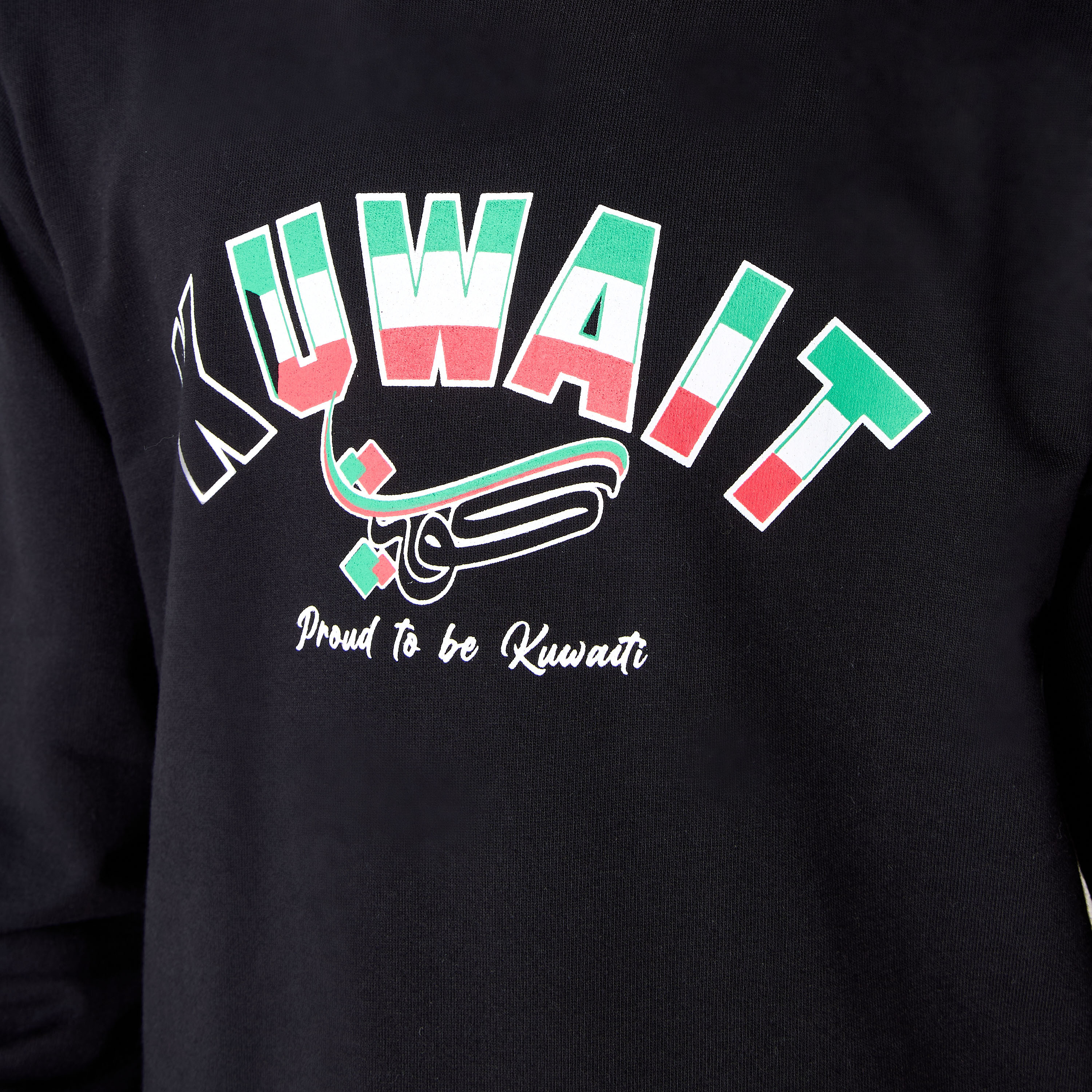 Juniors Kuwait National Day Print Sweatshirt with Long Sleeves-boys-clothing-winterwear-sweatshirts-image-5