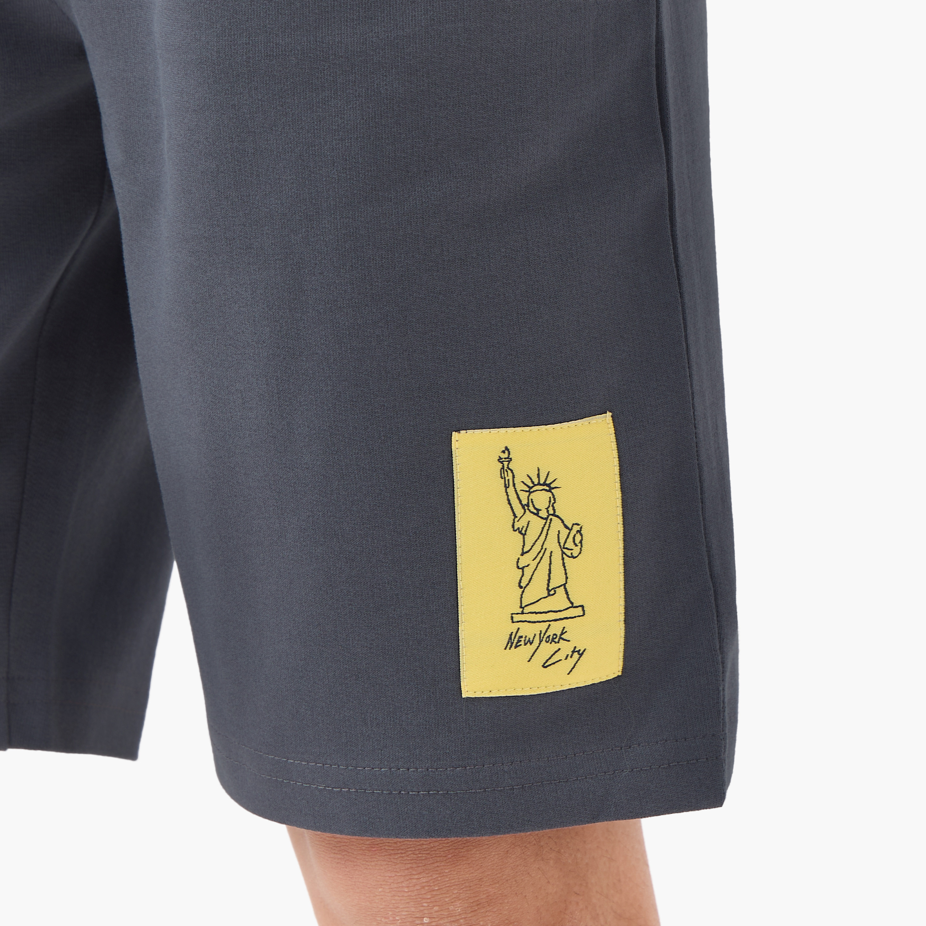 Set of 3 Crew Neck Short Sleeve T-shirt and Shorts Set with New York Print-boys-clothing-setsandcoords-image-8