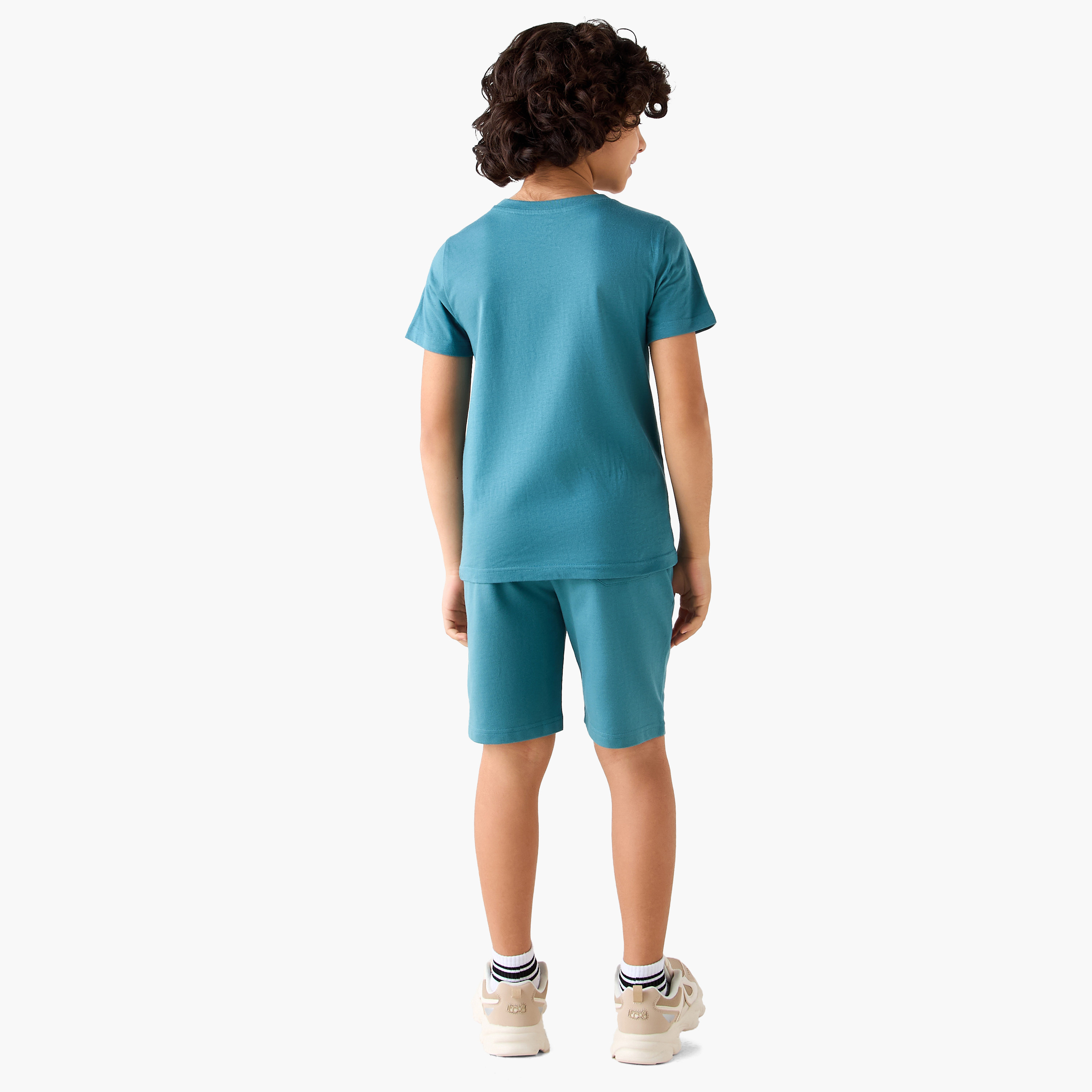 Set of 3 Juniors Crew Neck Short Sleeves T-shirts and Shorts Set with  Graphic Print-boys-clothing-setsandcoords-image-4