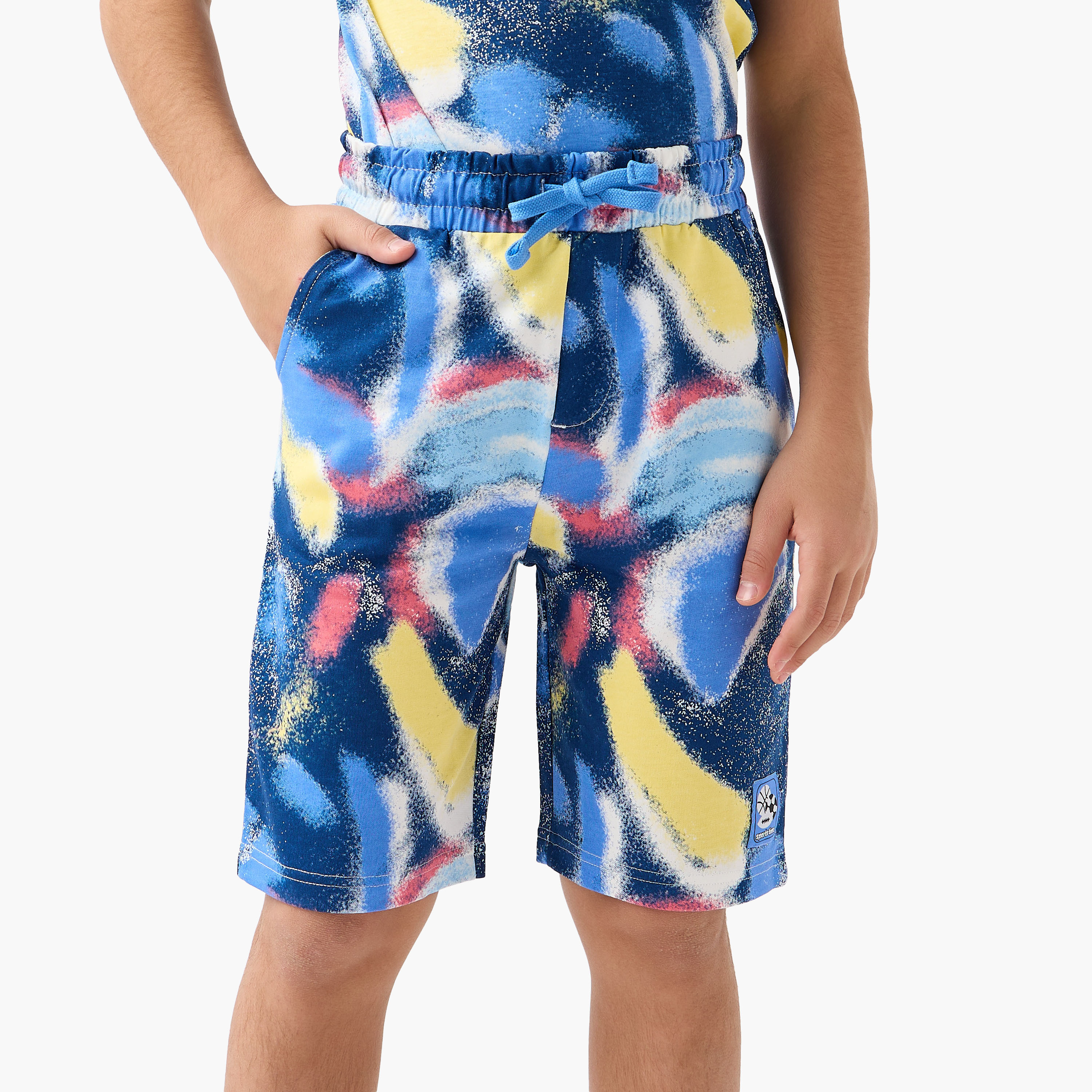 Set of 3 Juniors Crew Neck Short Sleeves T-shirt and Shorts Set with Pockets-boys-clothing-setsandcoords-image-4