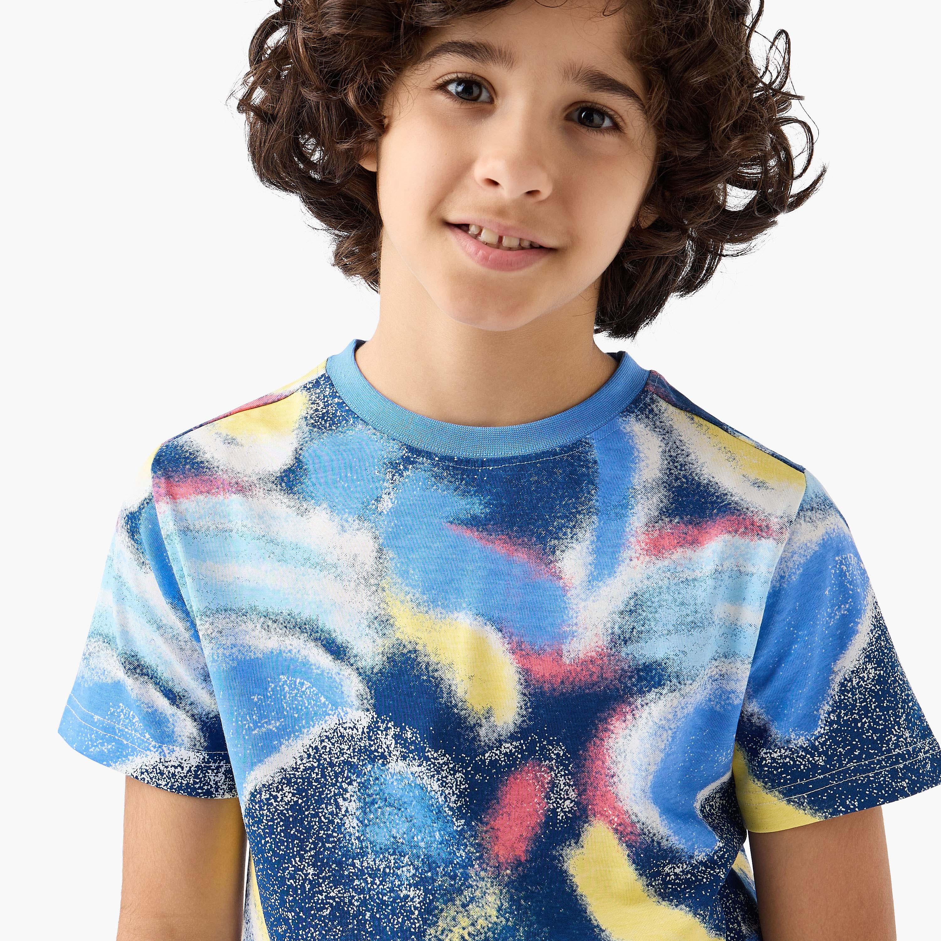 Set of 3 Juniors Crew Neck Short Sleeves T-shirt and Shorts Set with Pockets-boys-clothing-setsandcoords-image-6