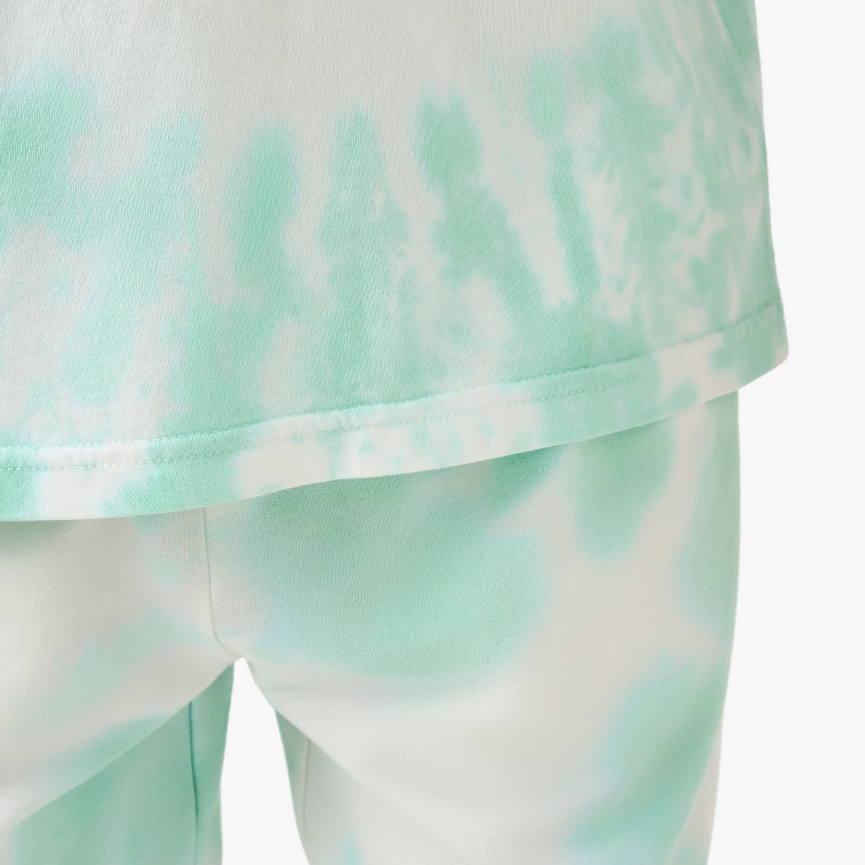Juniors Crew Neck Short Sleeves T-shirt and Shorts Set with Tie-Dye Print-boys-clothing-setsandcoords-image-7