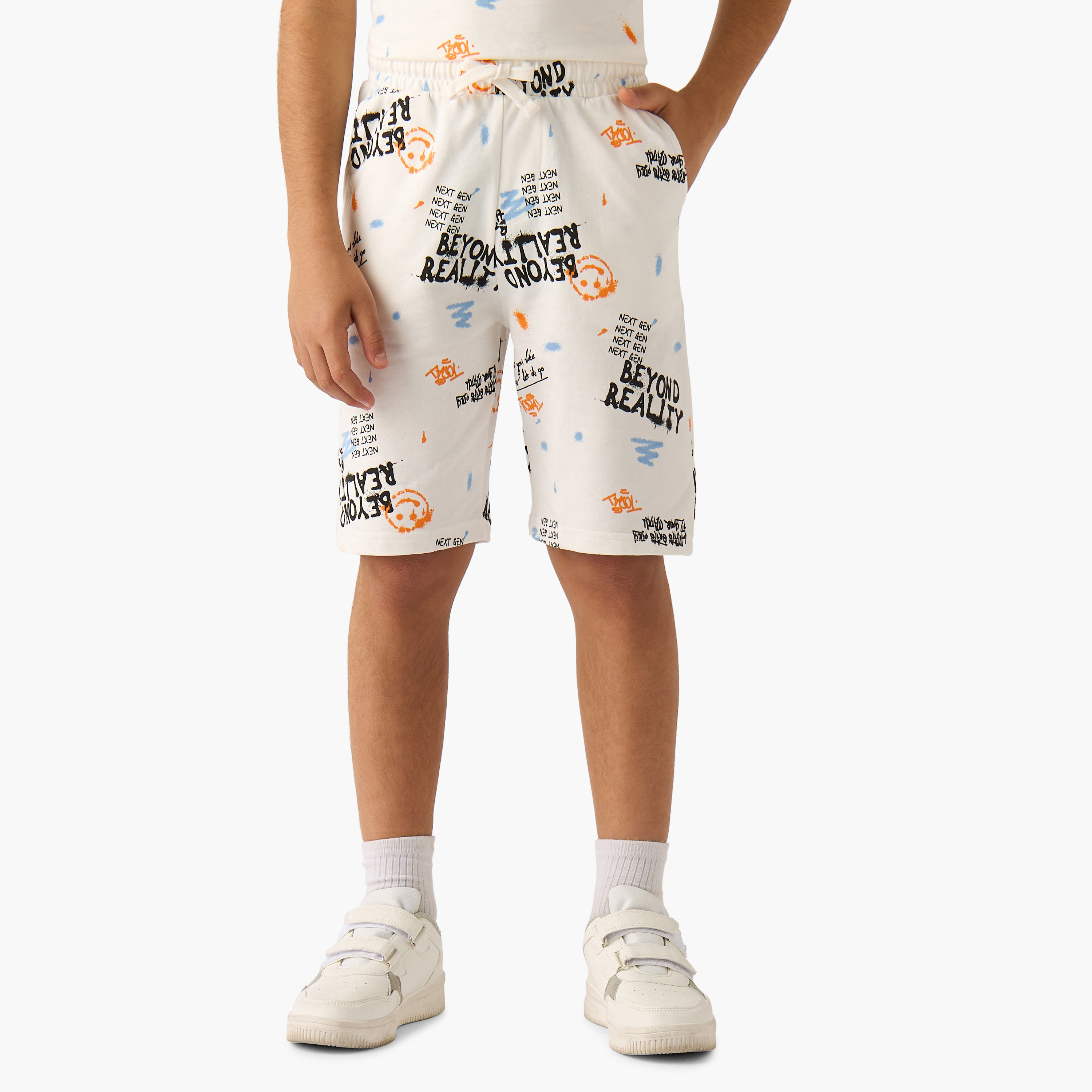 Set of 3 Juniors Short Sleeves T-shirt and Shorts Set with Print-boys-clothing-setsandcoords-image-4