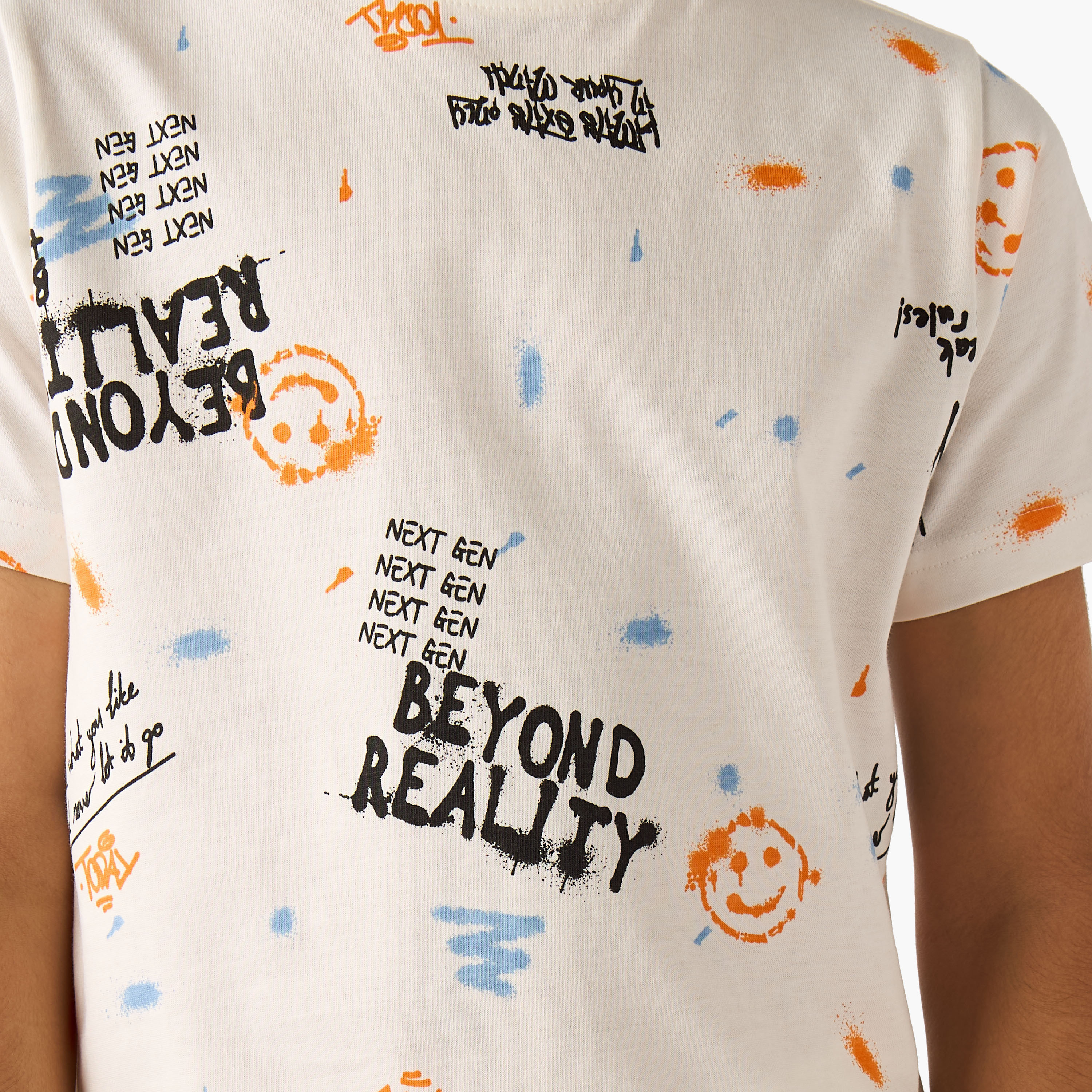 Set of 3 Juniors Short Sleeves T-shirt and Shorts Set with Print-boys-clothing-setsandcoords-image-7