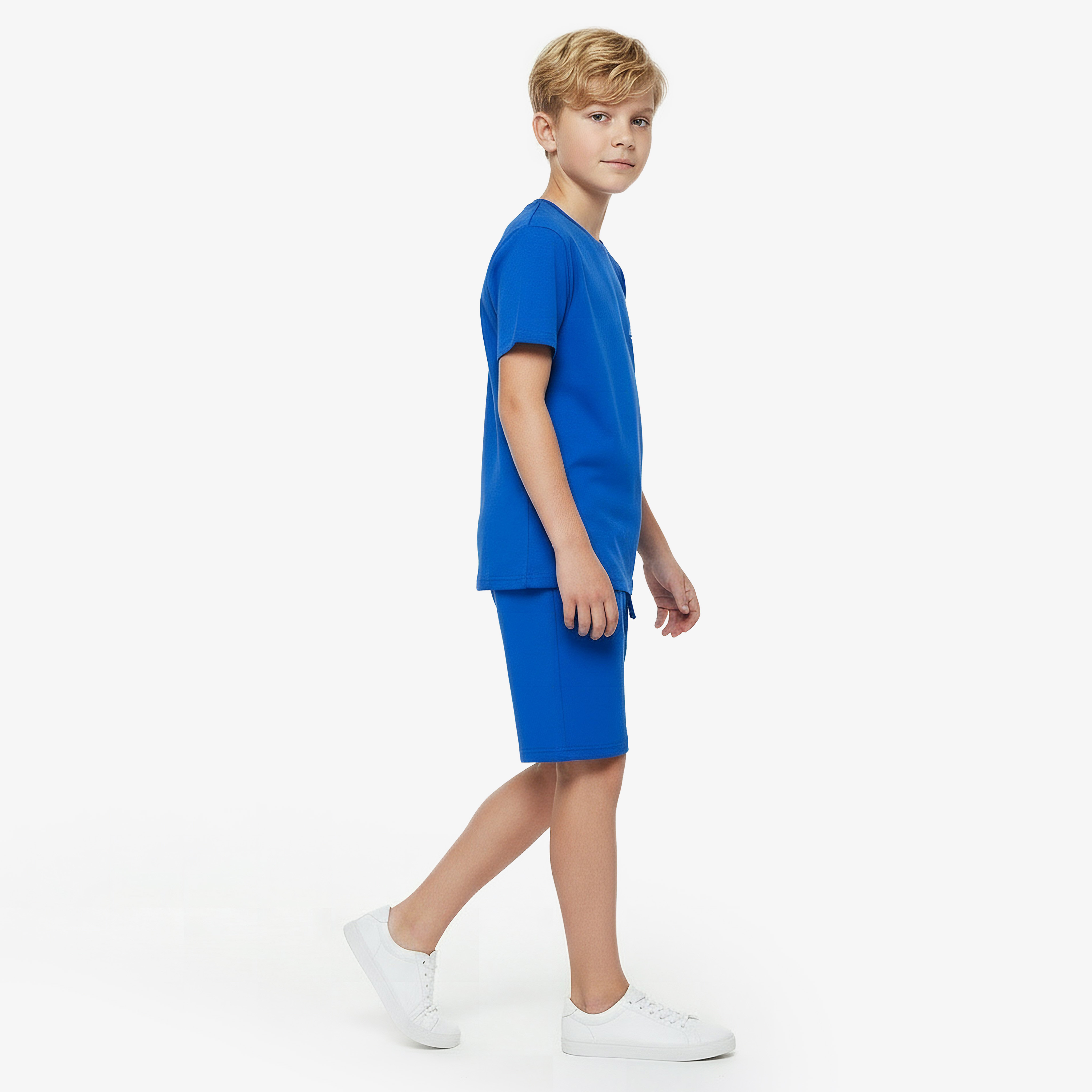 Set of 3 Juniors Crew Neck Short Sleeves T-shirt and Shorts Set with Graphic Print-boys-clothing-setsandcoords-image-3