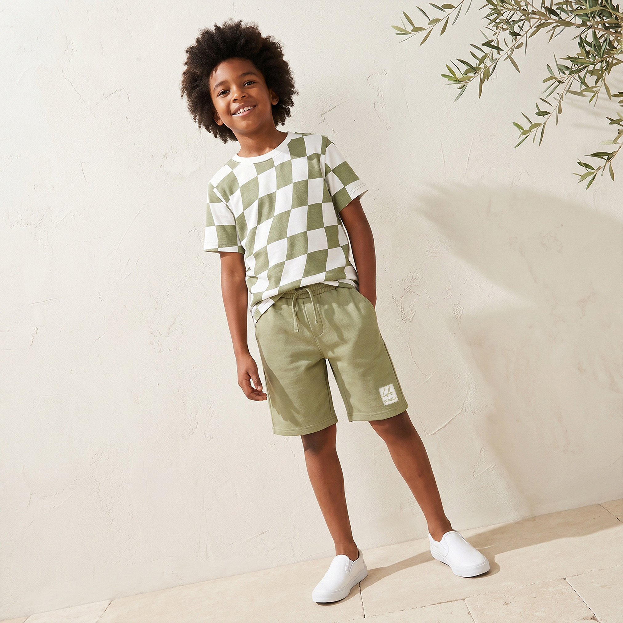 Set of 3 Juniors Crew Neck Short Sleeves T-shirt and Shorts Set with Drawstring Closure-boys-clothing-setsandcoords-image-1