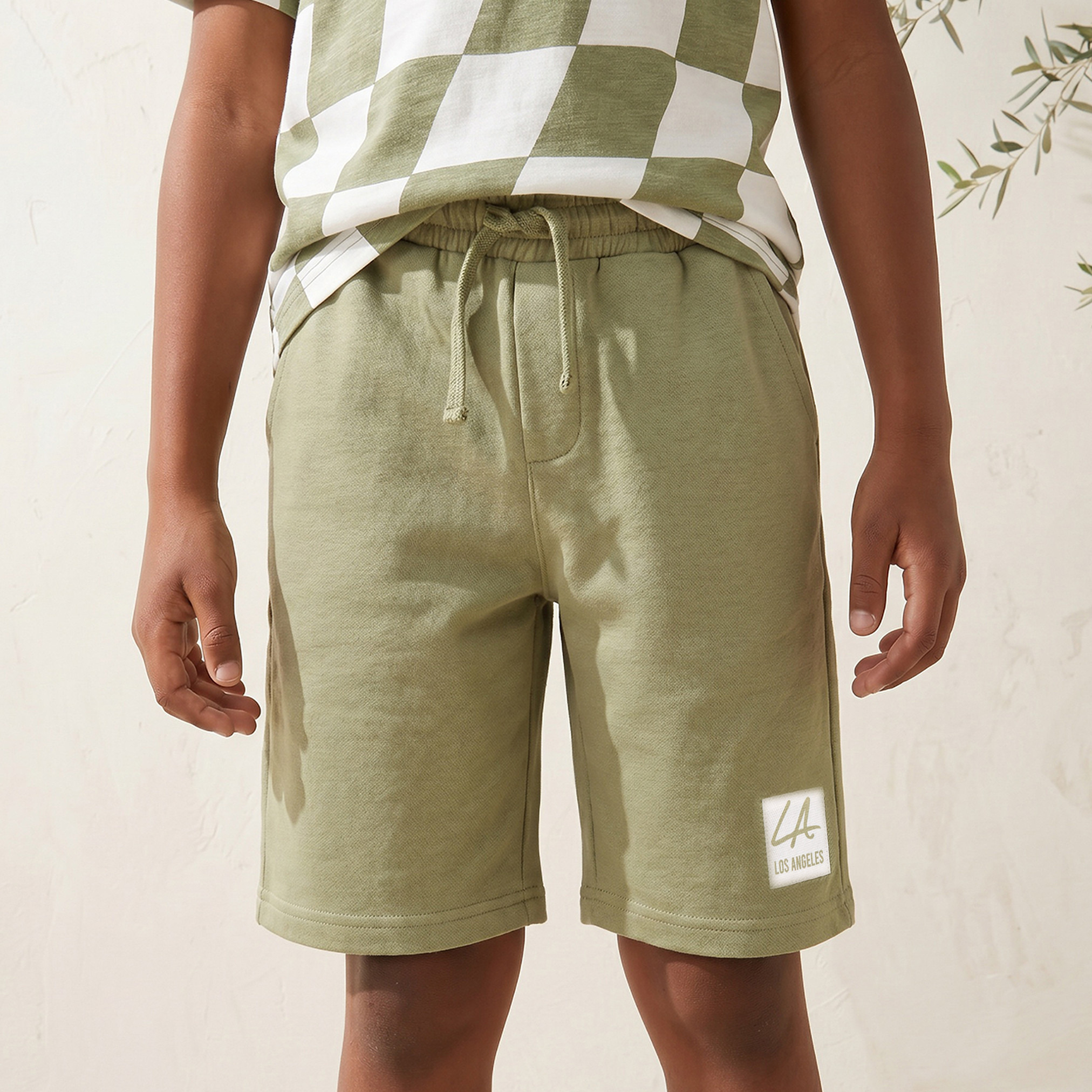 Set of 3 Juniors Crew Neck Short Sleeves T-shirt and Shorts Set with Drawstring Closure-boys-clothing-setsandcoords-image-3