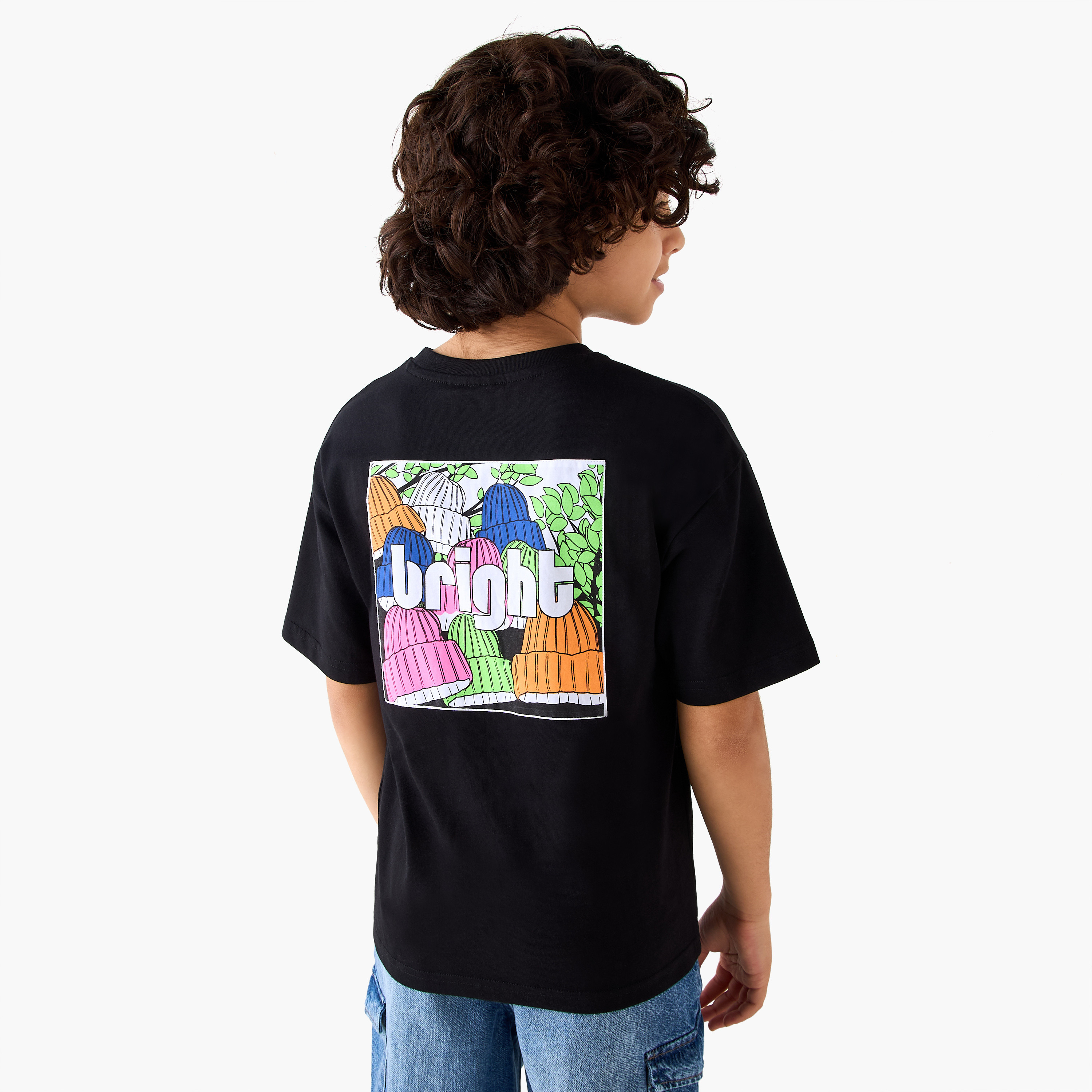 Juniors Crew Neck Short Sleeves T-shirt with Graphic Print-boys-clothing-tshirtsandpolos-image-1