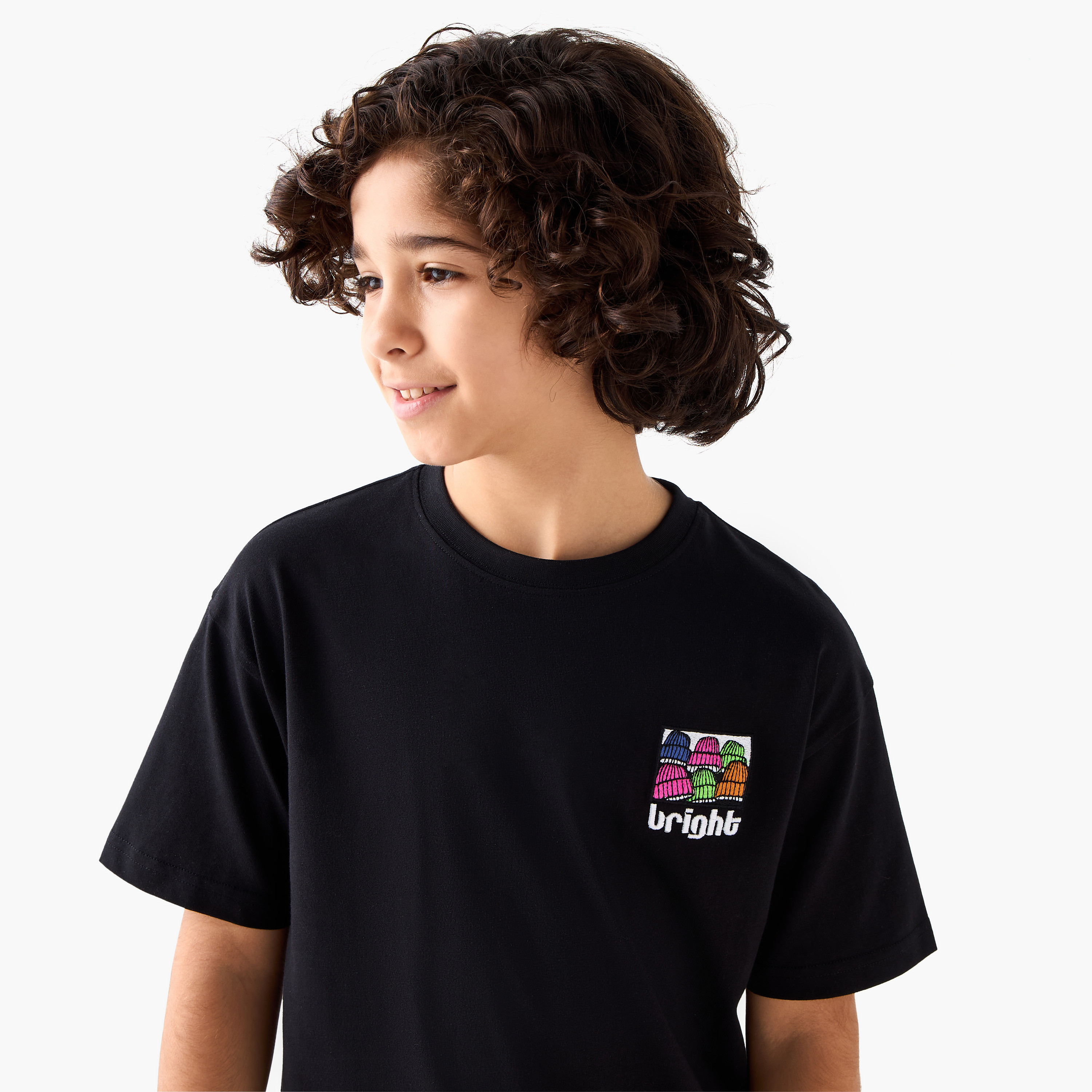 Juniors Crew Neck Short Sleeves T-shirt with Graphic Print-boys-clothing-tshirtsandpolos-image-4