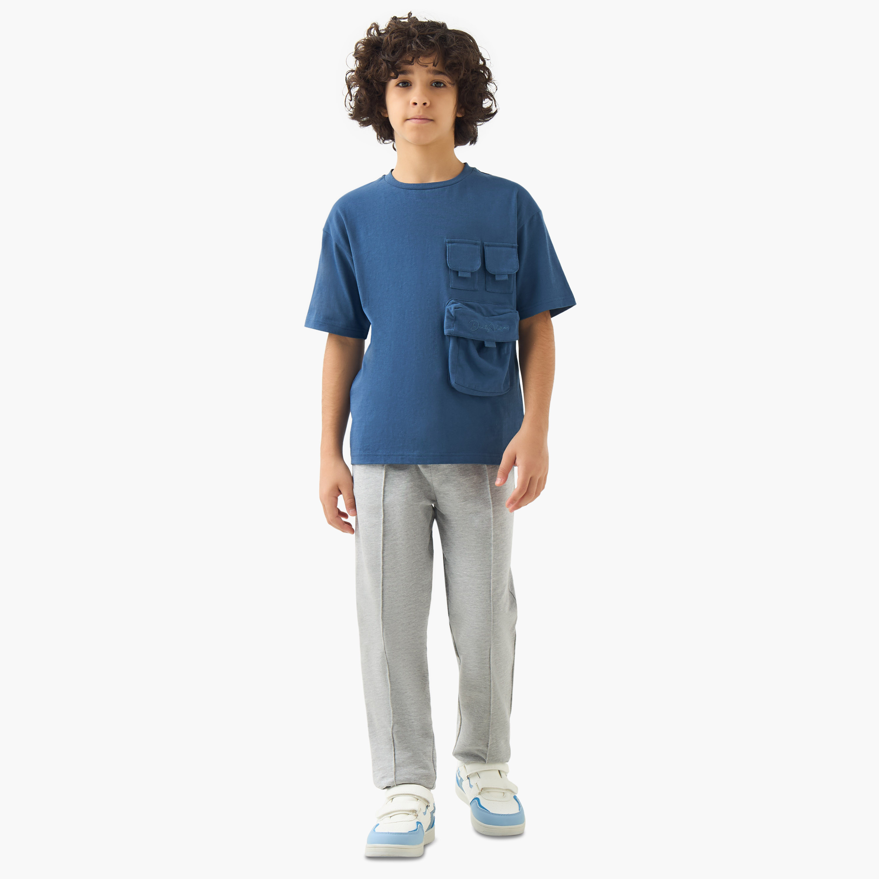 Juniors Crew Neck Short Sleeves T-shirt with Pockets-boys-clothing-tshirtsandpolos-image-2