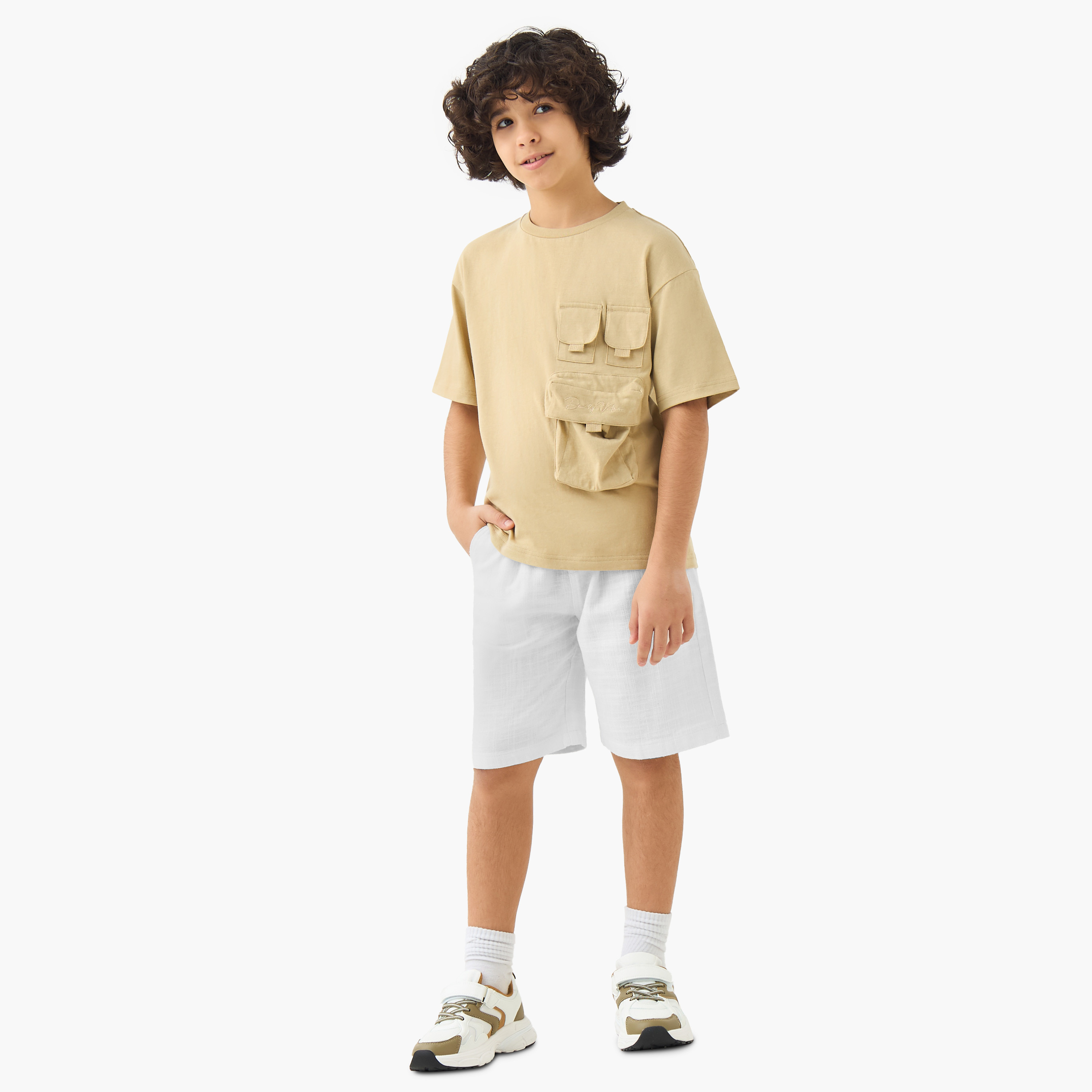 Juniors Crew Neck Short Sleeves T-shirt with Pockets-boys-clothing-tshirtsandpolos-image-2