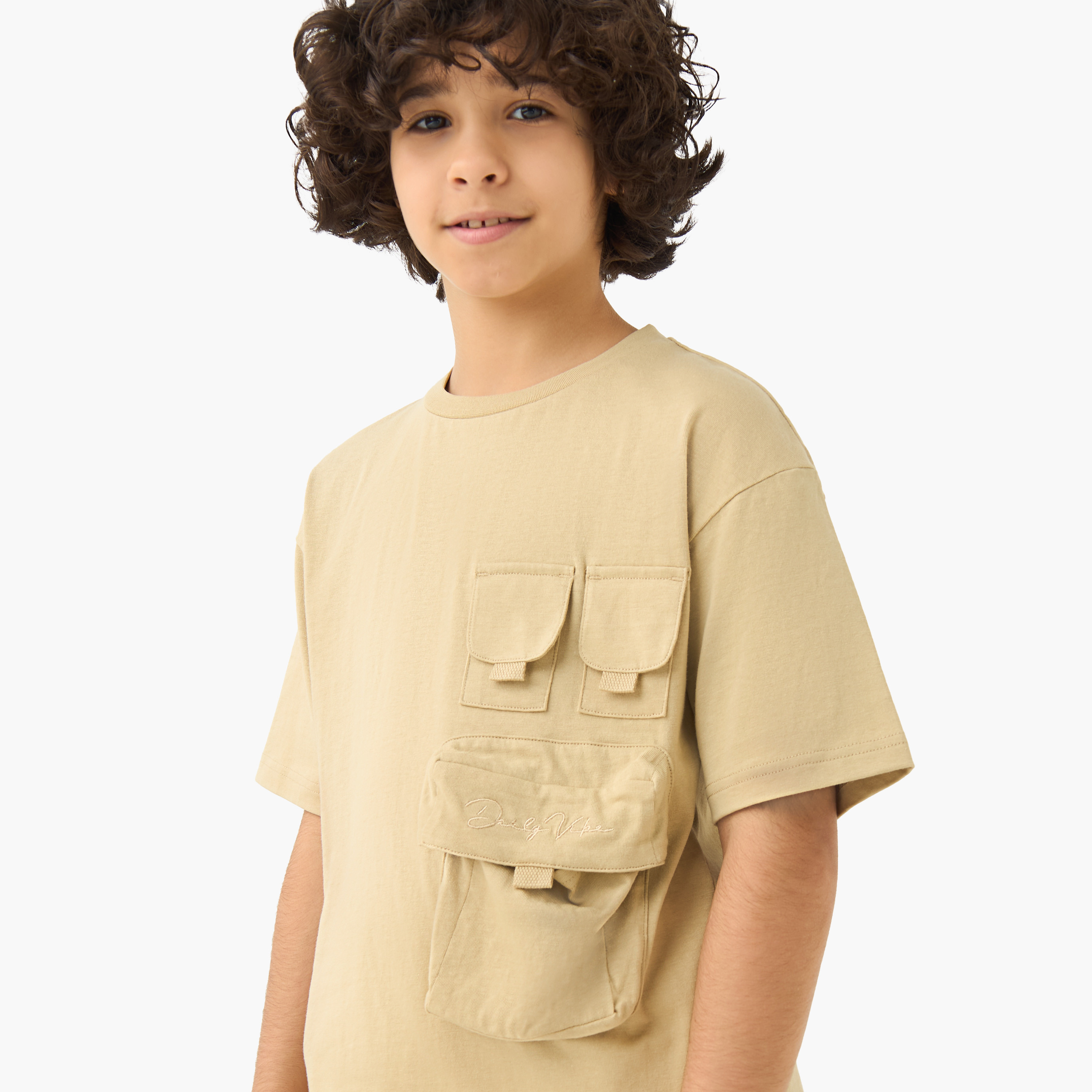 Juniors Crew Neck Short Sleeves T-shirt with Pockets-boys-clothing-tshirtsandpolos-image-4
