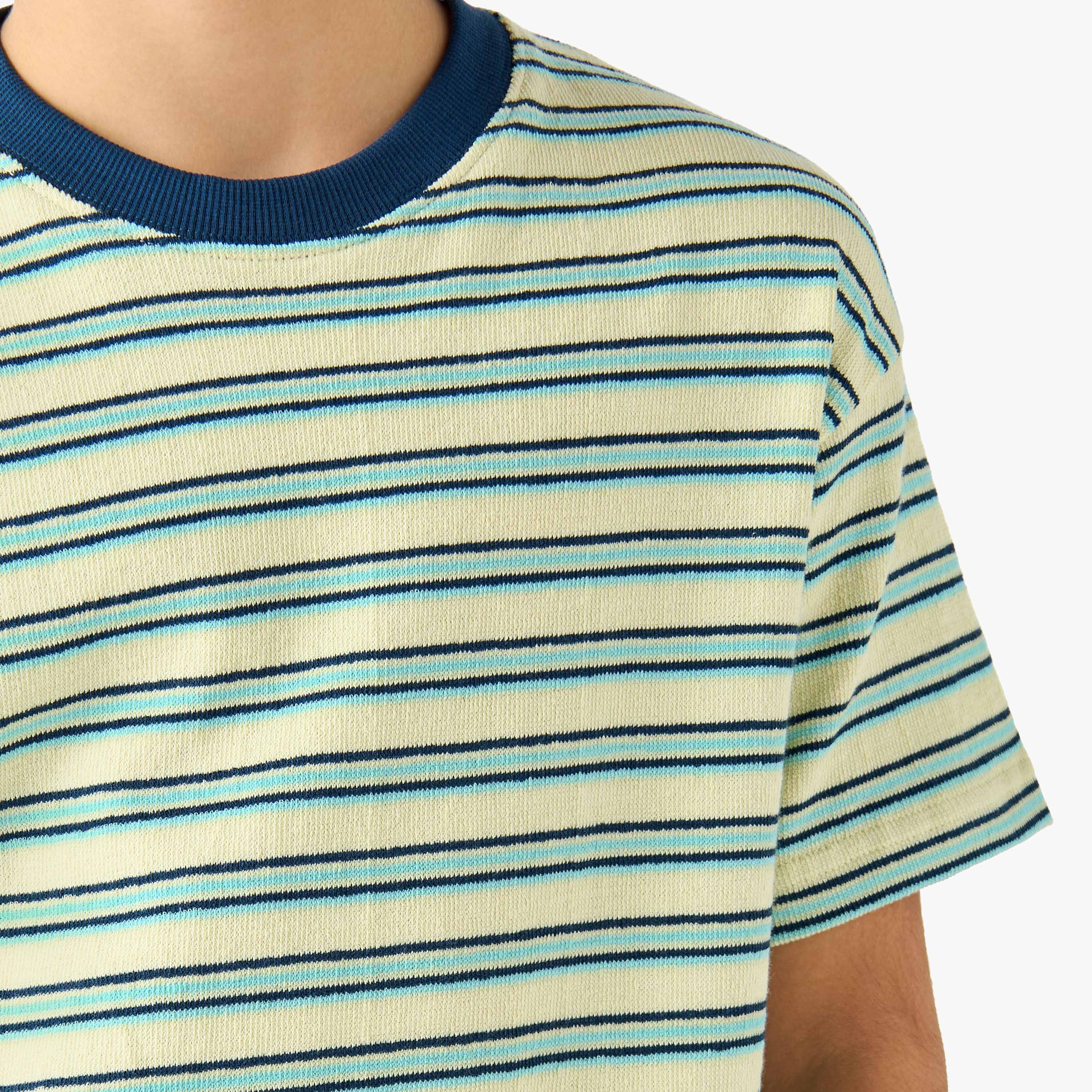 تيشيرت مخطط بياقة ضيقة وأكمام قصيرة من جونيورز-boys-clothing-tshirtsandpolos-image-5