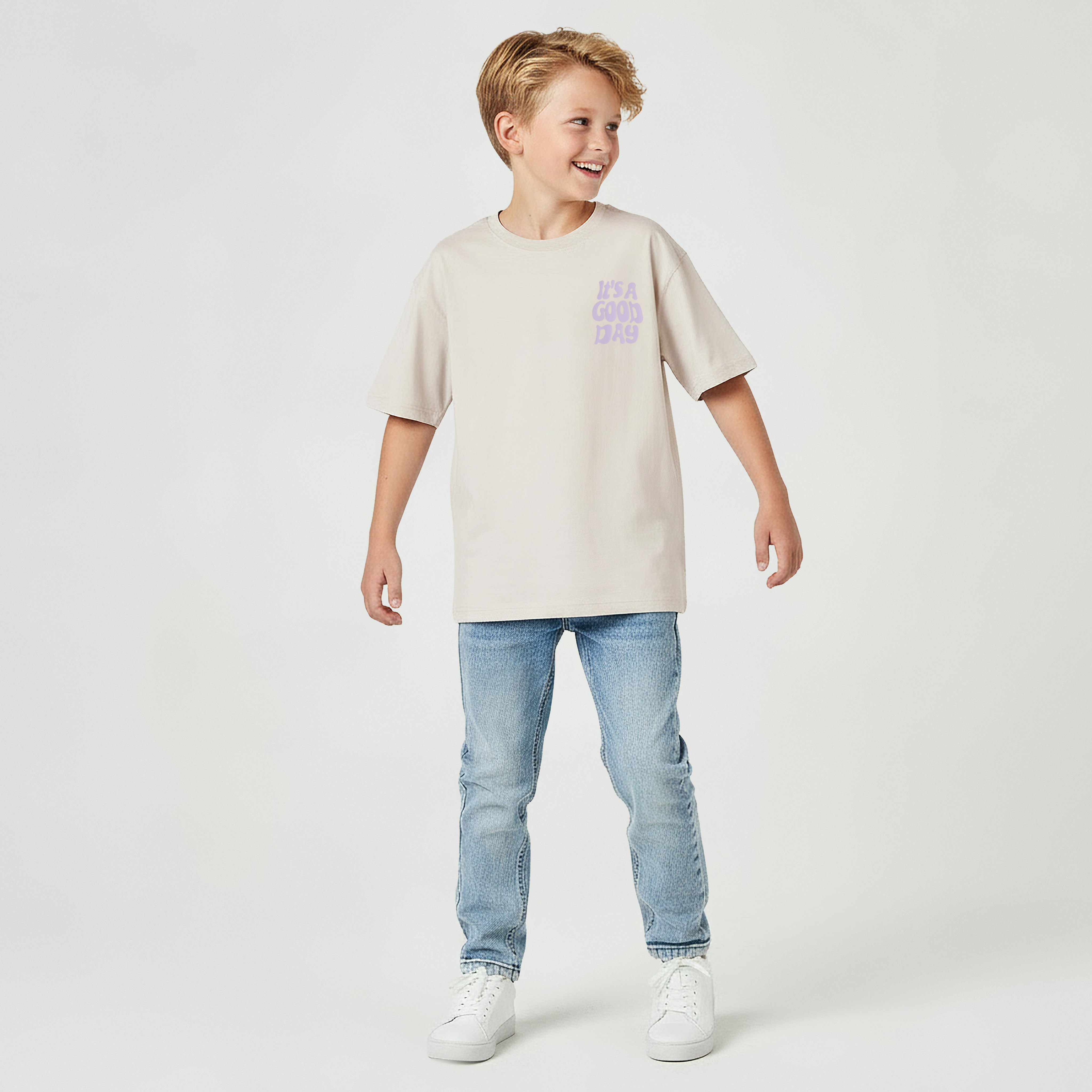 Juniors Crew Neck Short Sleeve T-shirt with Slogan Print-boys-clothing-tshirtsandpolos-image-2