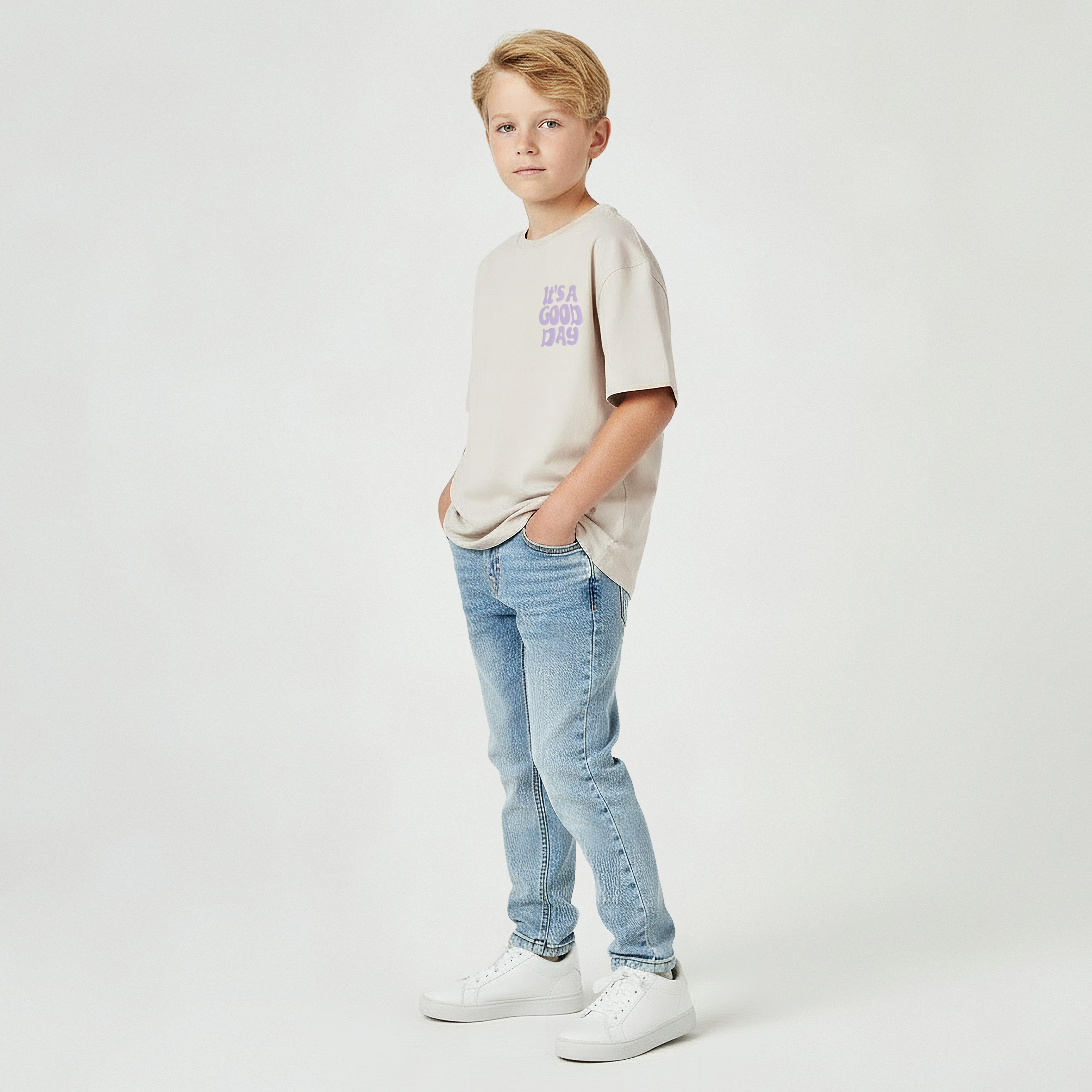 Juniors Crew Neck Short Sleeve T-shirt with Slogan Print-boys-clothing-tshirtsandpolos-image-3
