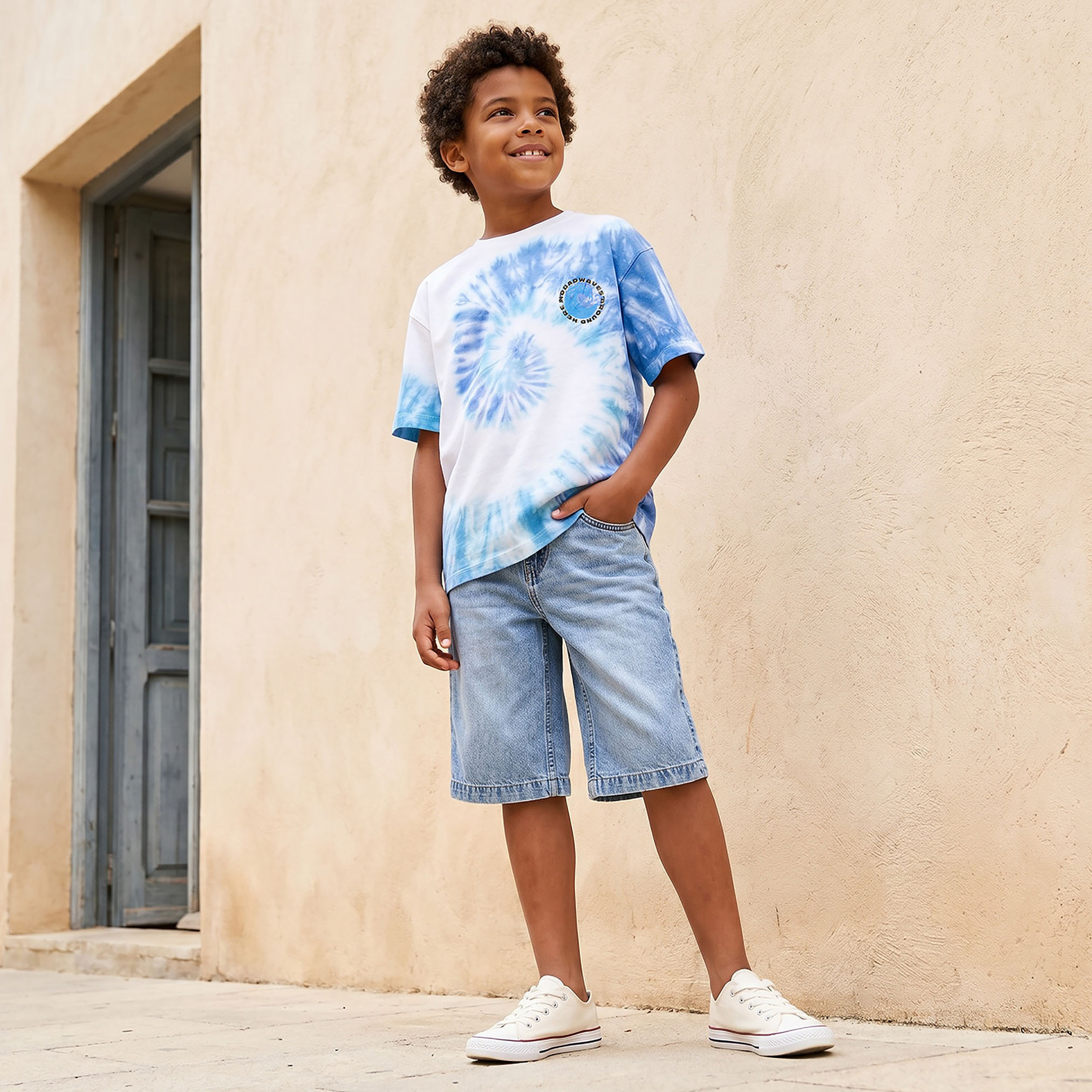 Juniors Crew Neck Short Sleeves T-shirt with Tie-Dye Print-boys-clothing-tshirtsandpolos-image-5