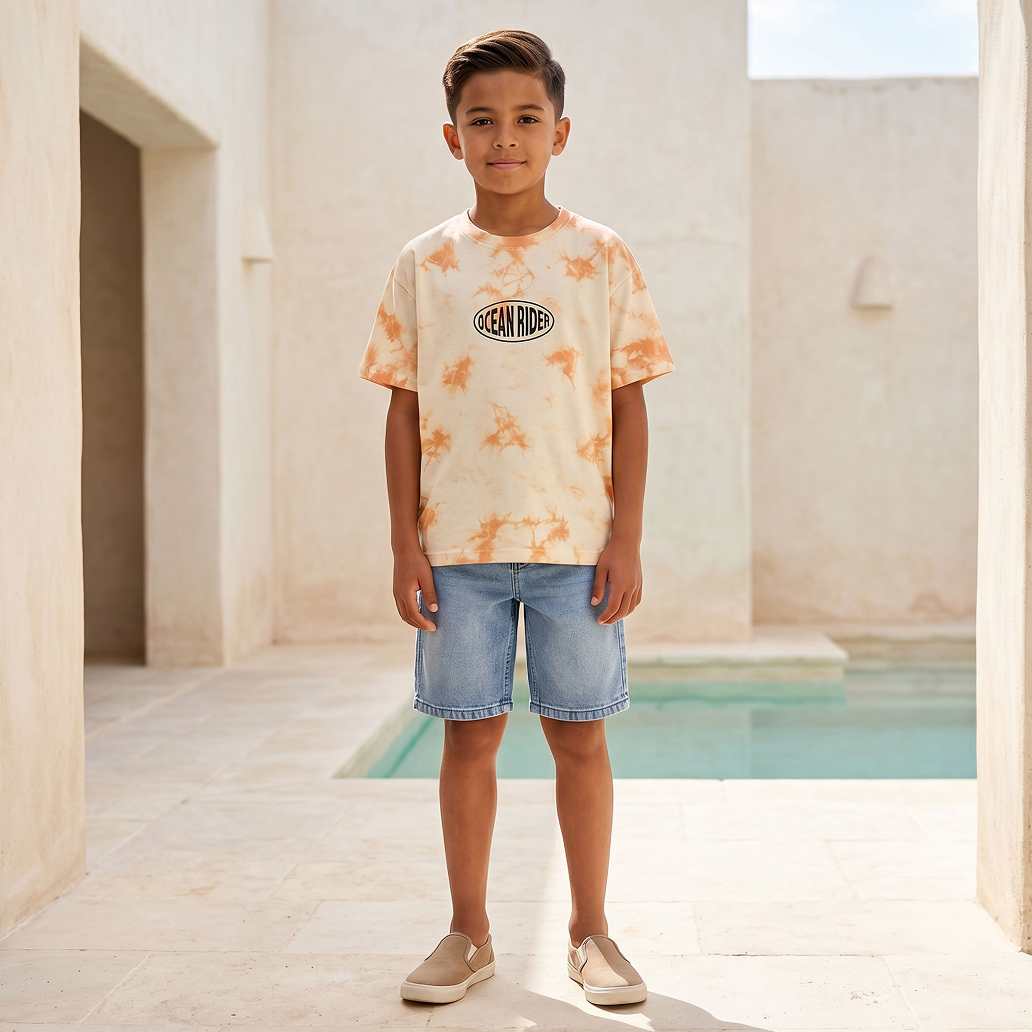 Juniors Crew Neck Short Sleeve T-shirt with Tie-Dye Print-boys-clothing-tshirtsandpolos-image-2
