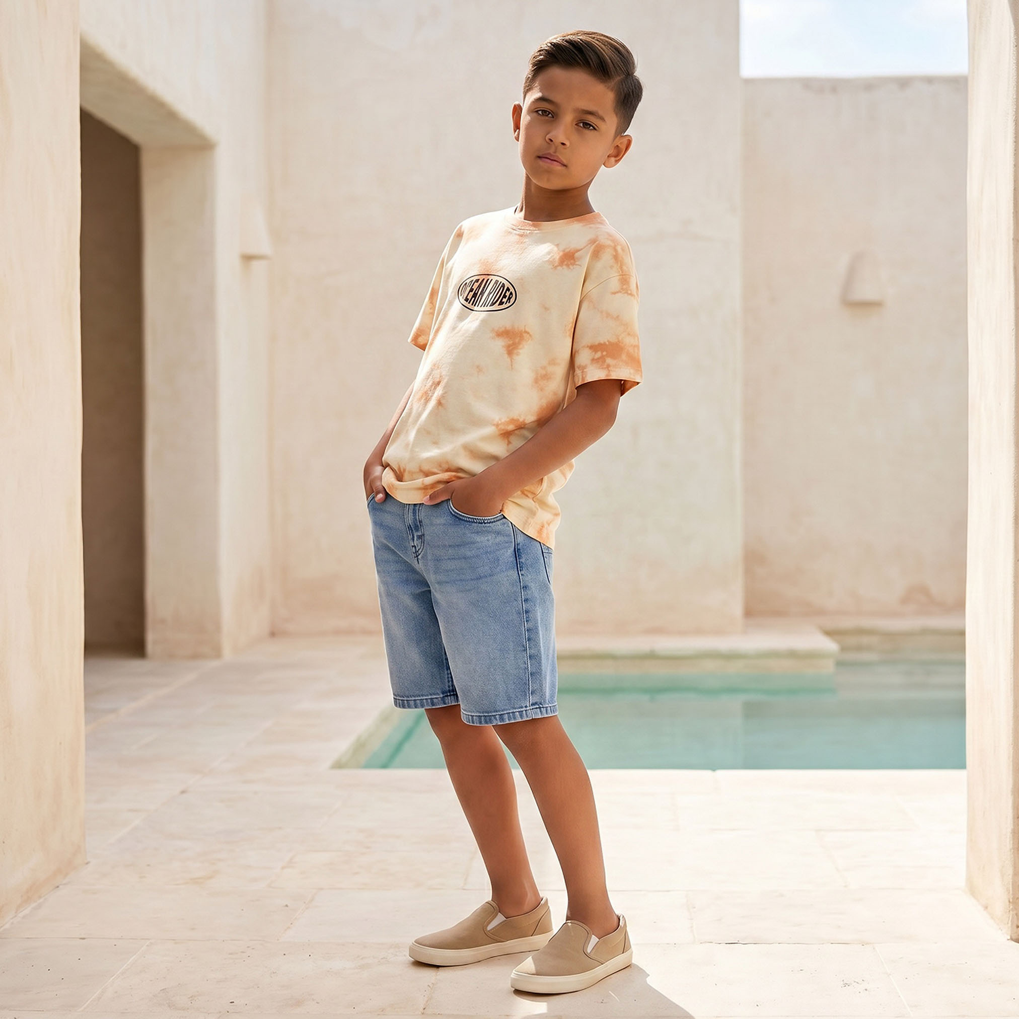 Juniors Crew Neck Short Sleeve T-shirt with Tie-Dye Print-boys-clothing-tshirtsandpolos-image-5