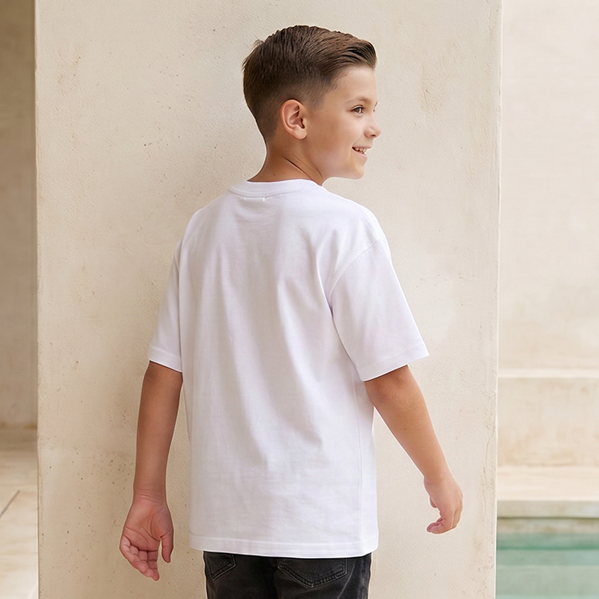 Juniors Crew Neck Short Sleeves T-shirt with Bag Applique-boys-clothing-tshirtsandpolos-image-3
