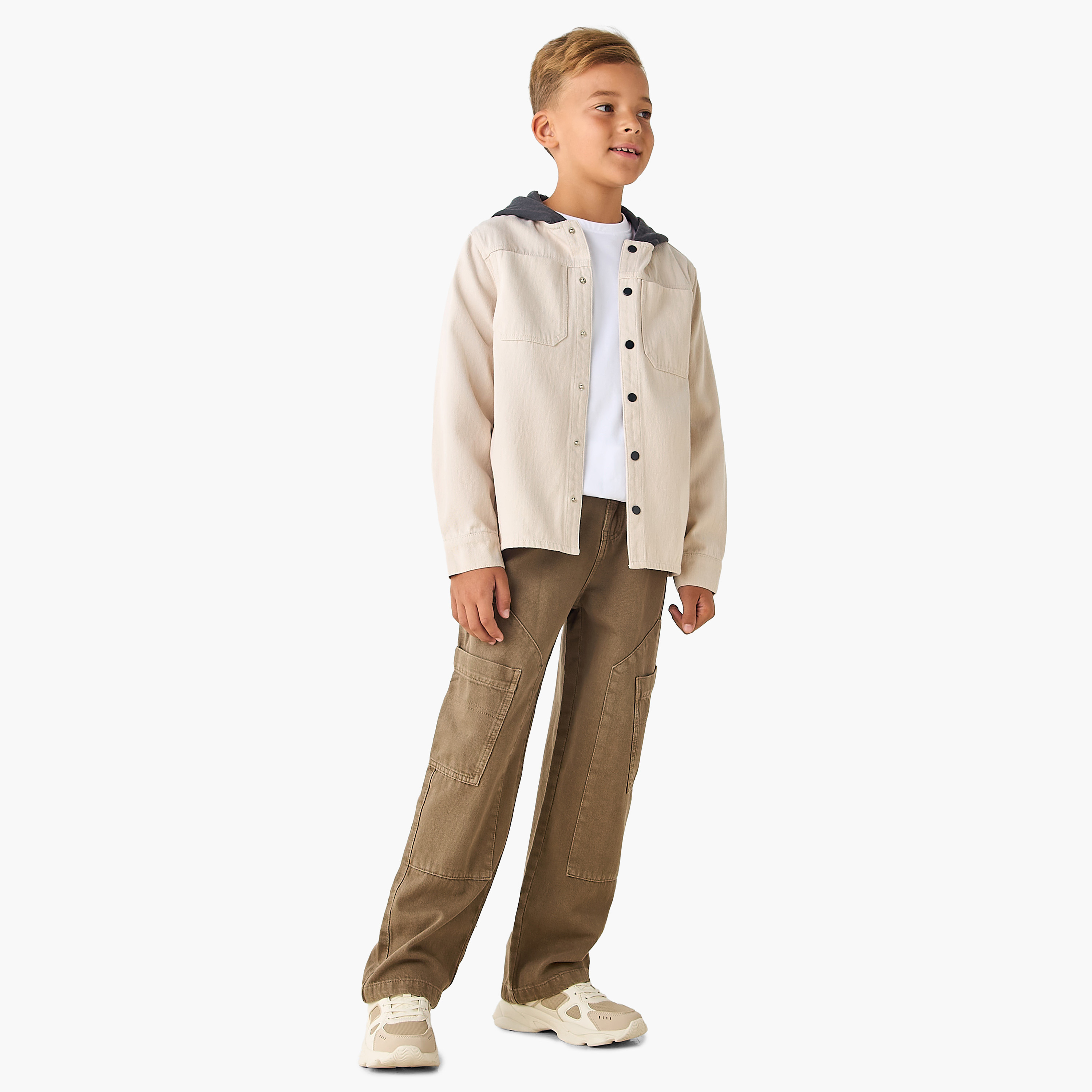 Juniors Long Sleeves Shirt with Hood-boys-clothing-shirts-image-2