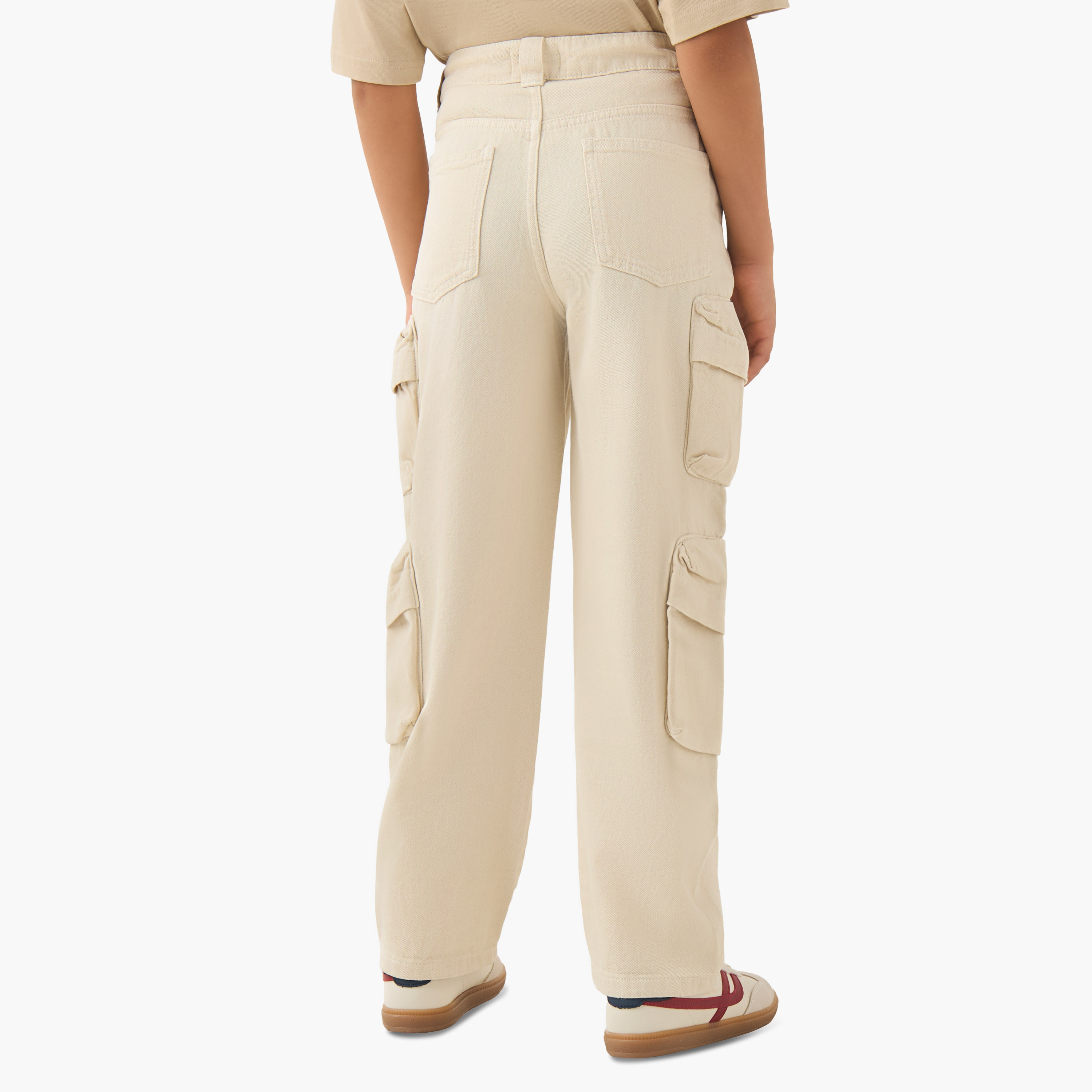 Juniors Cargo Trousers with Button Waist-boys-clothing-bottoms-trousers-image-3