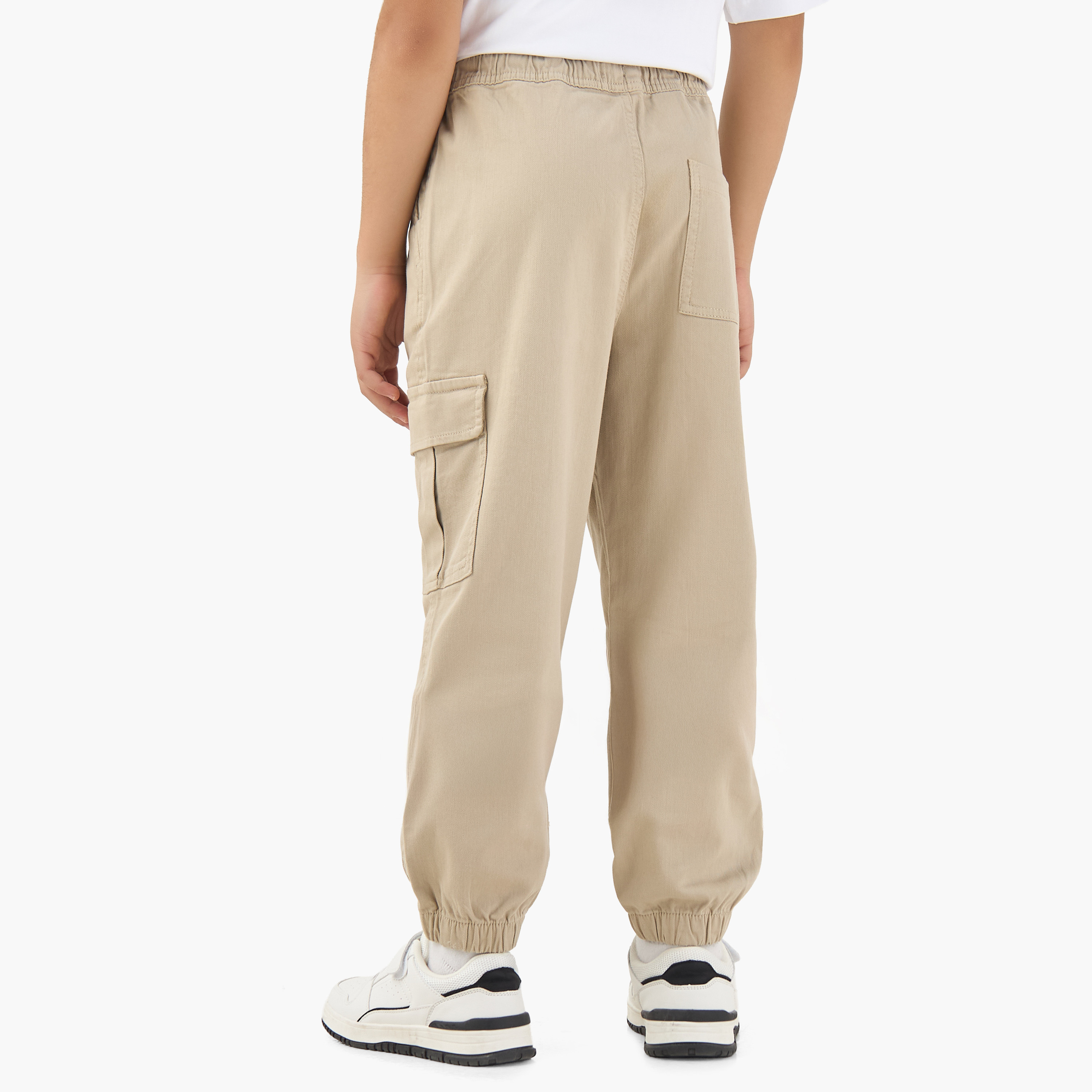 بنطلون بجيوب بطية ورباط خصر مطاطي من جونيورز-girls-clothing-bottoms-trousers-image-3