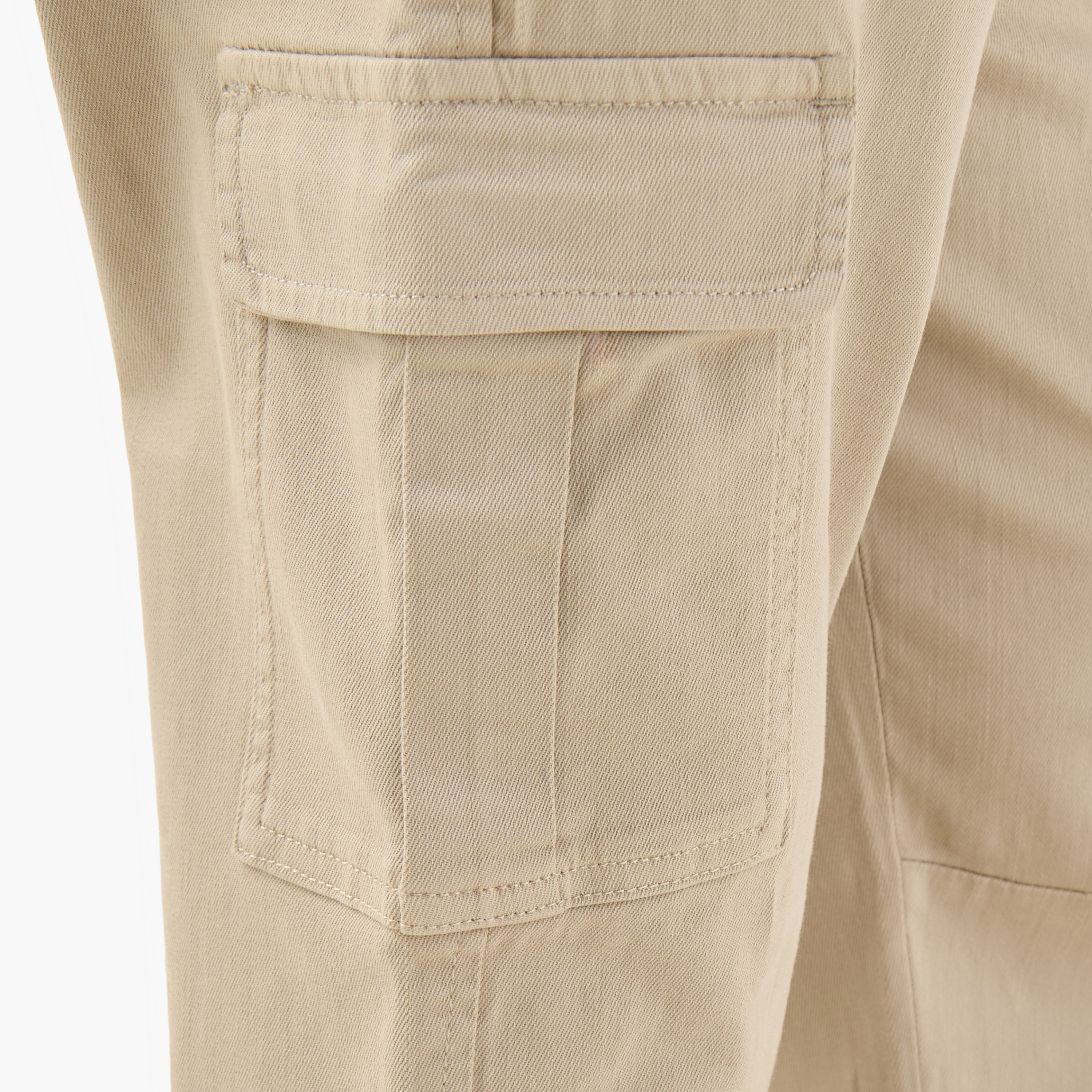 بنطلون بجيوب بطية ورباط خصر مطاطي من جونيورز-girls-clothing-bottoms-trousers-image-1