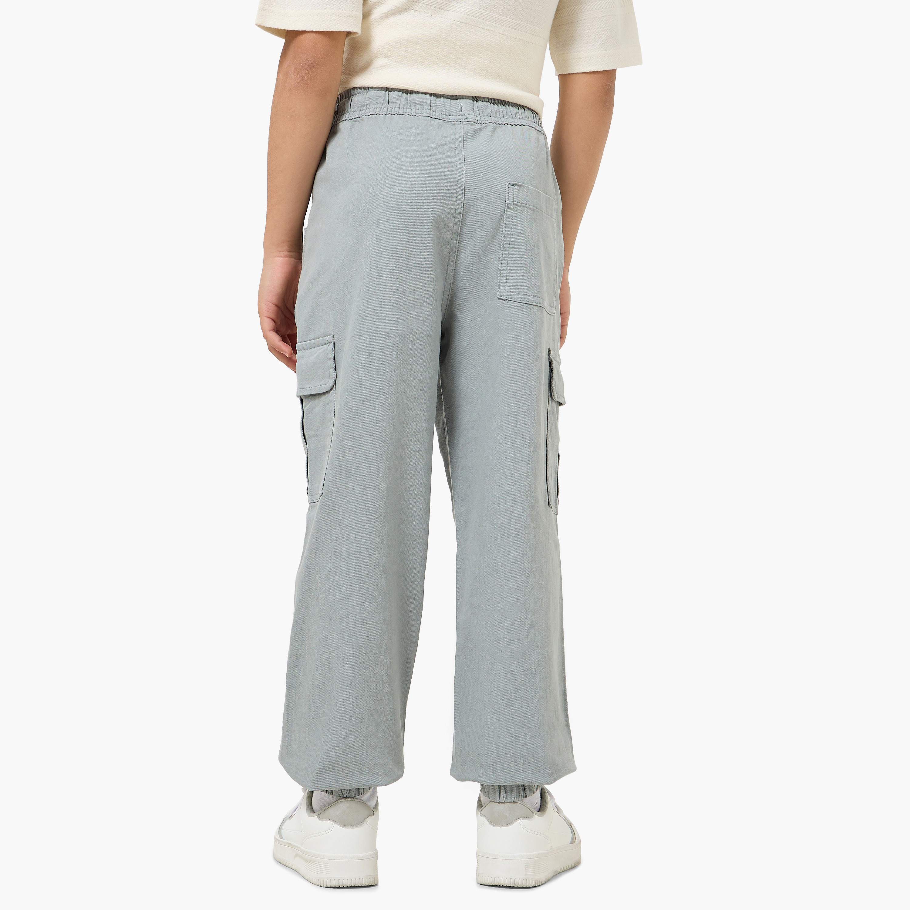 Juniors Trousers with Pockets, Elasticated Drawstring-boys-clothing-bottoms-trousers-image-3