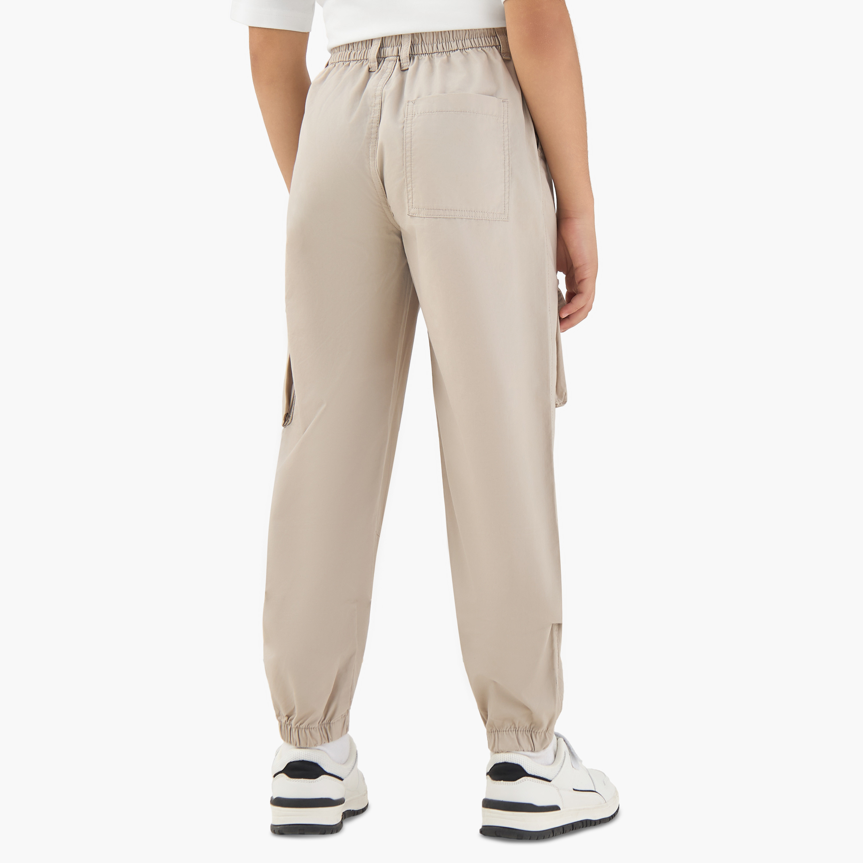 Juniors Joggers with Cargo Pockets, Elastic Waist-girls-clothing-bottoms-trousers-image-3