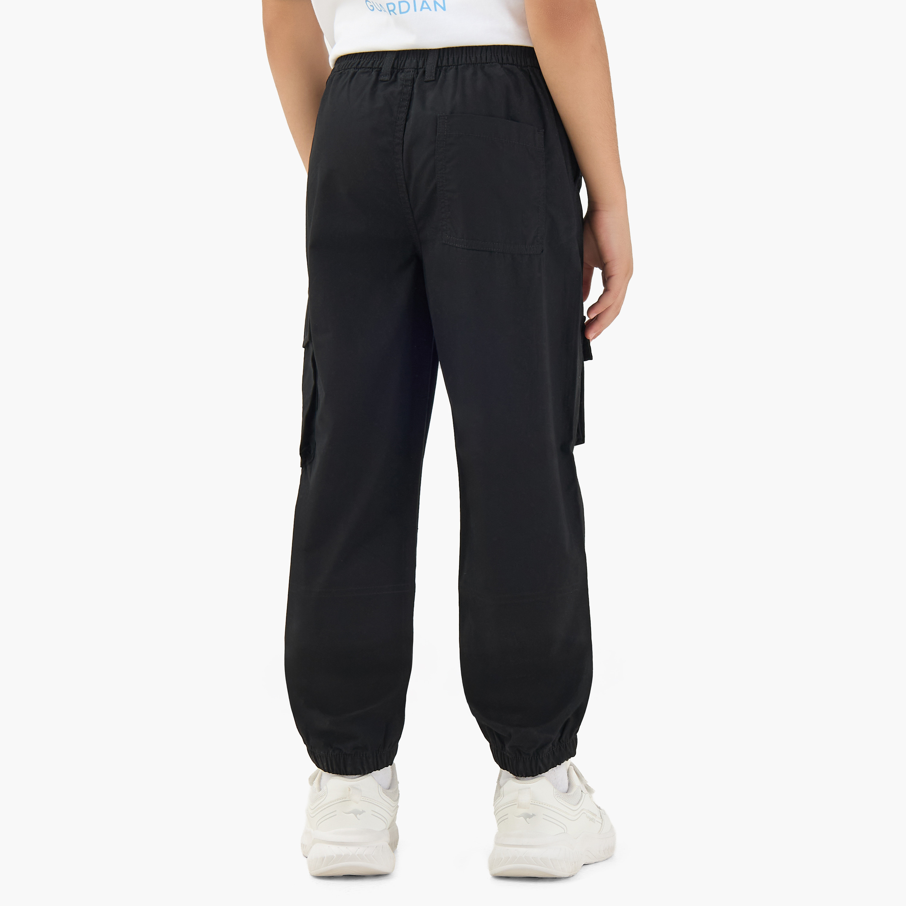 Juniors Joggers with Cargo Pockets, Elastic Waist-boys-clothing-schoolwear-bottoms-joggers-image-3