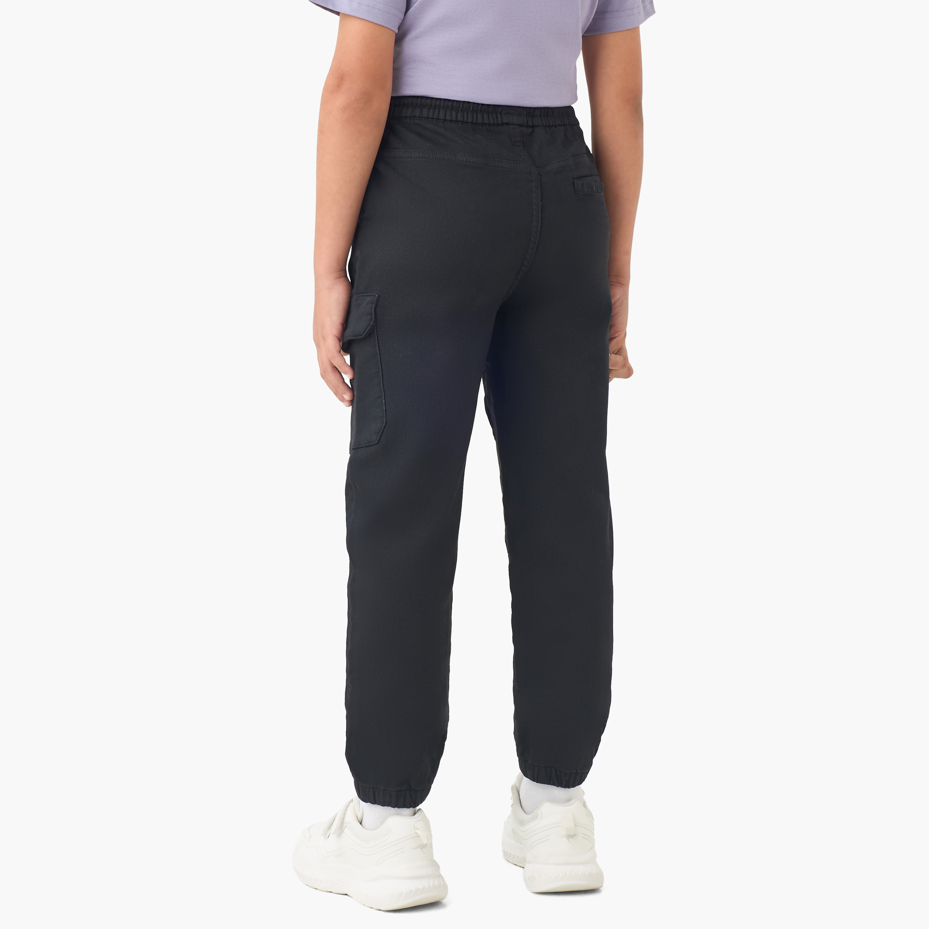 Juniors Joggers with Flap Pockets, Elasticated Drawstring Waist-girls-clothing-bottoms-joggersandtrackpants-image-3
