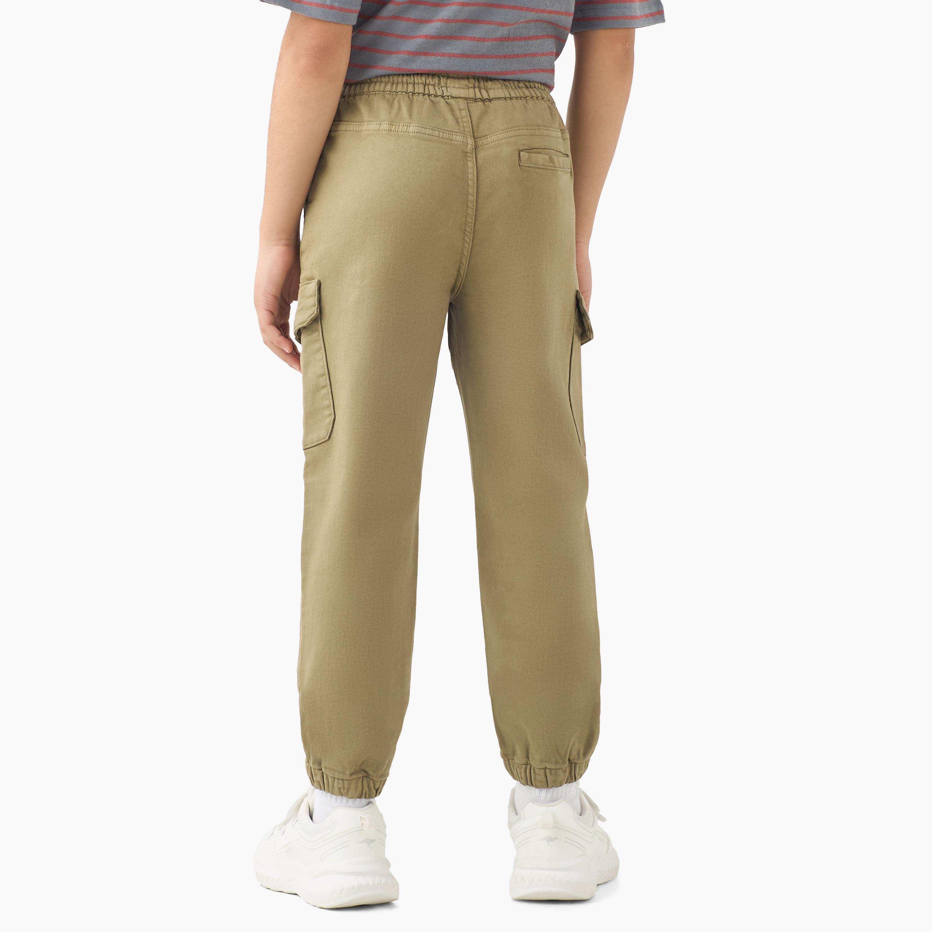 Juniors Trousers with Flap Pockets -Elasticated Drawstring Waist-girls-clothing-bottoms-trousers-image-3