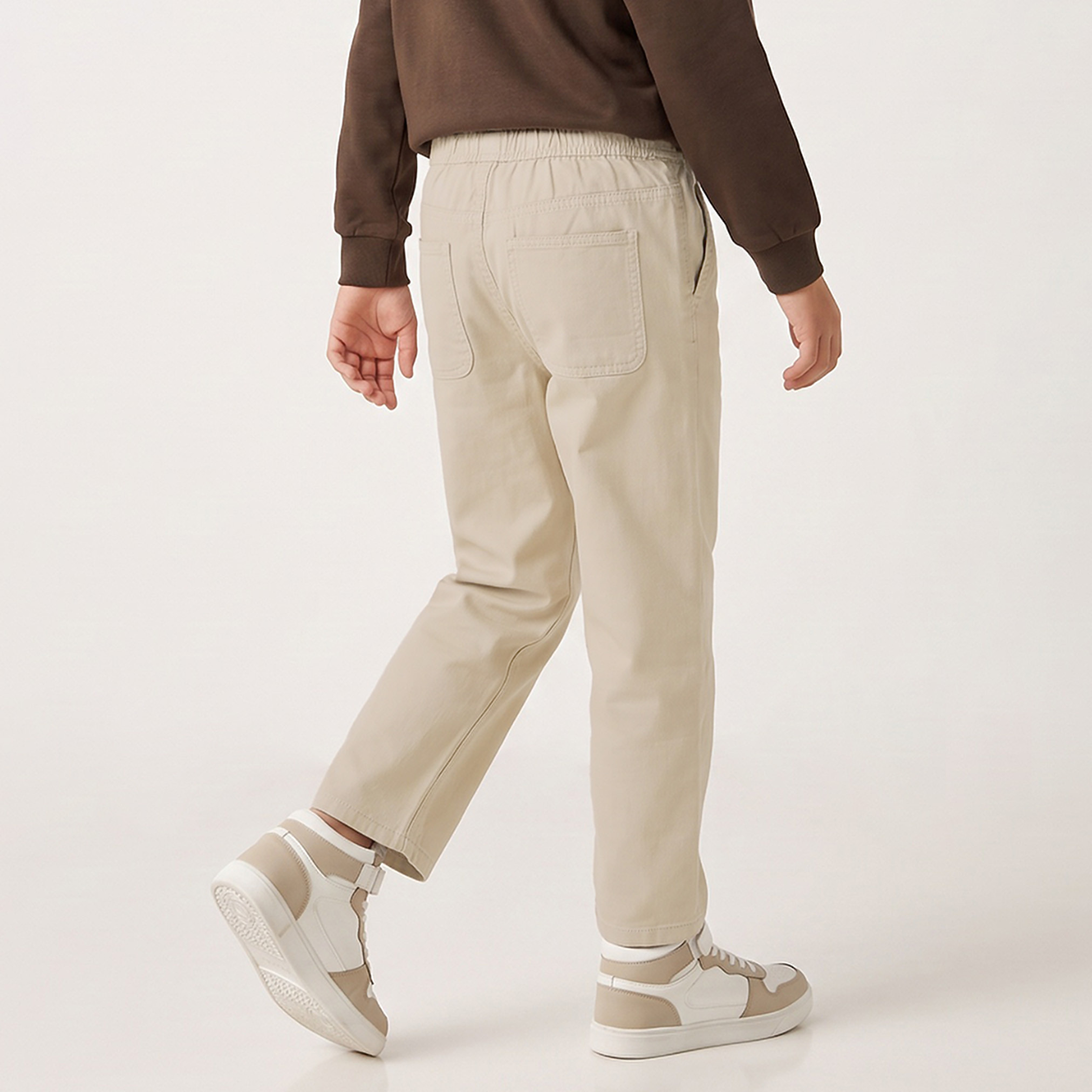 بنطلون قطن بقصّة مستقيمة وجيوب من جونيورز-boys-clothing-bottoms-joggersandtrackpants-image-2