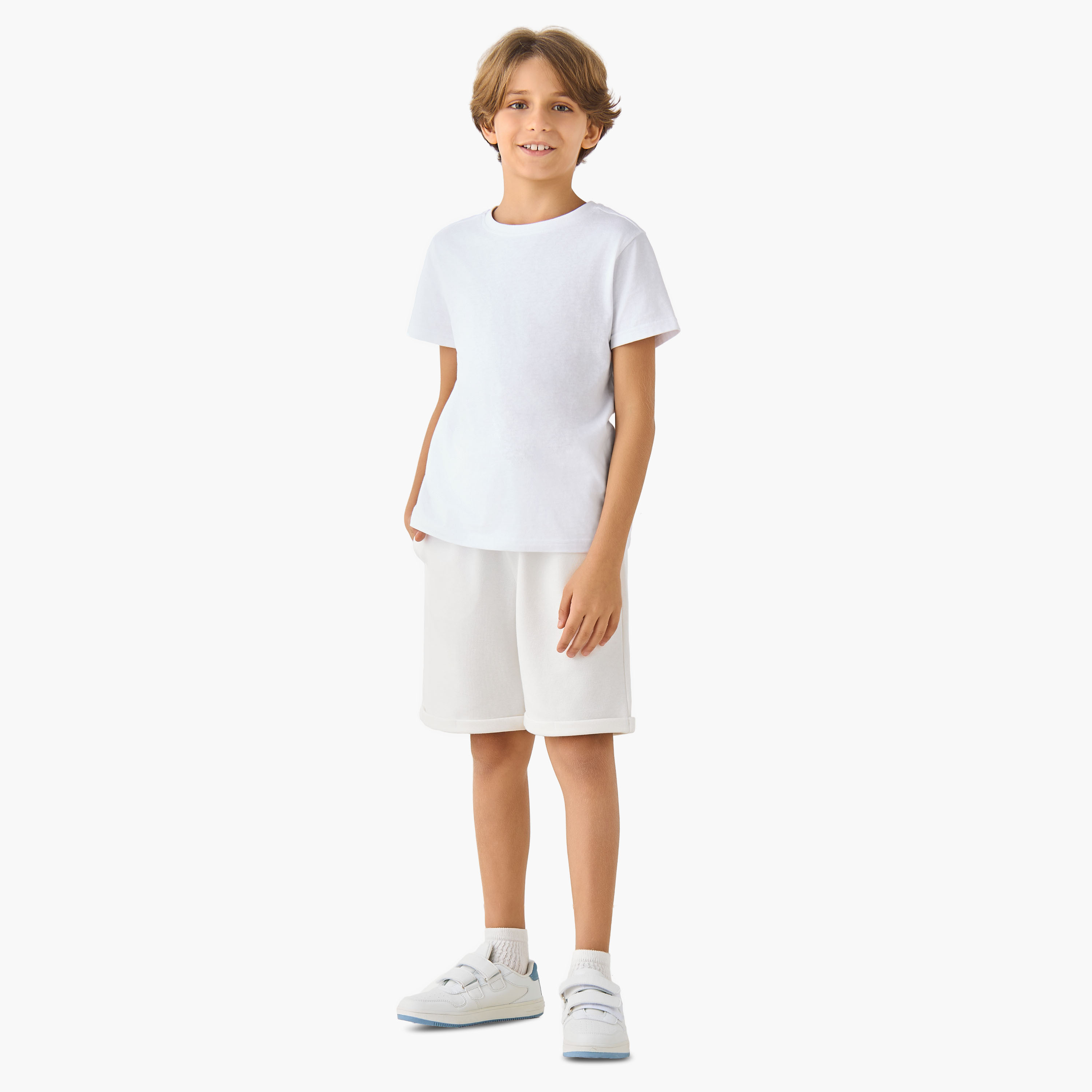 Juniors Drawstring Waist Shorts with Pockets-boys-clothing-bottoms-shorts-image-2