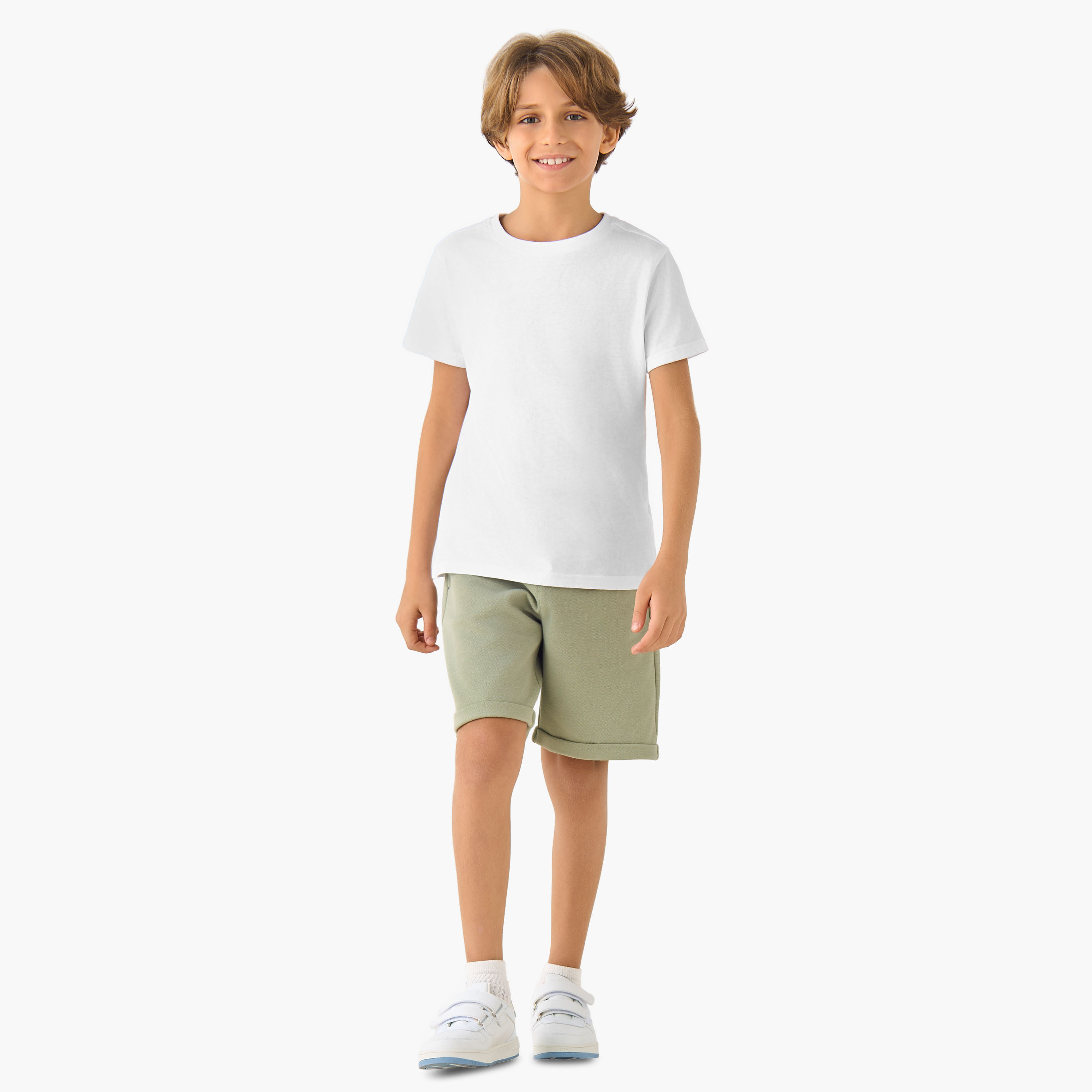 Juniors Drawstring Waist Shorts with Pockets-boys-clothing-bottoms-shorts-image-2