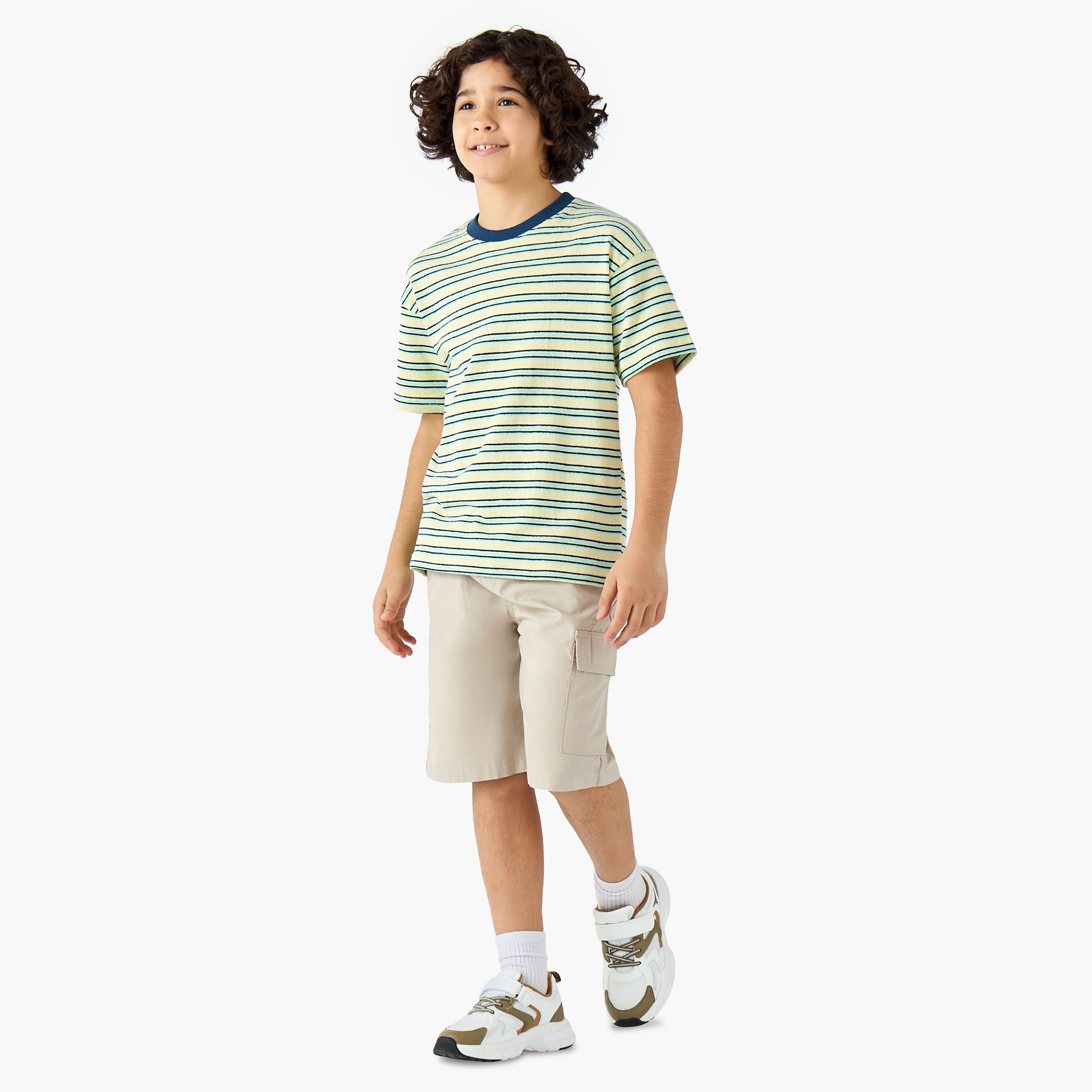 Juniors Drawstring Waist Shorts with Flap Pockets-boys-clothing-bottoms-shorts-image-2