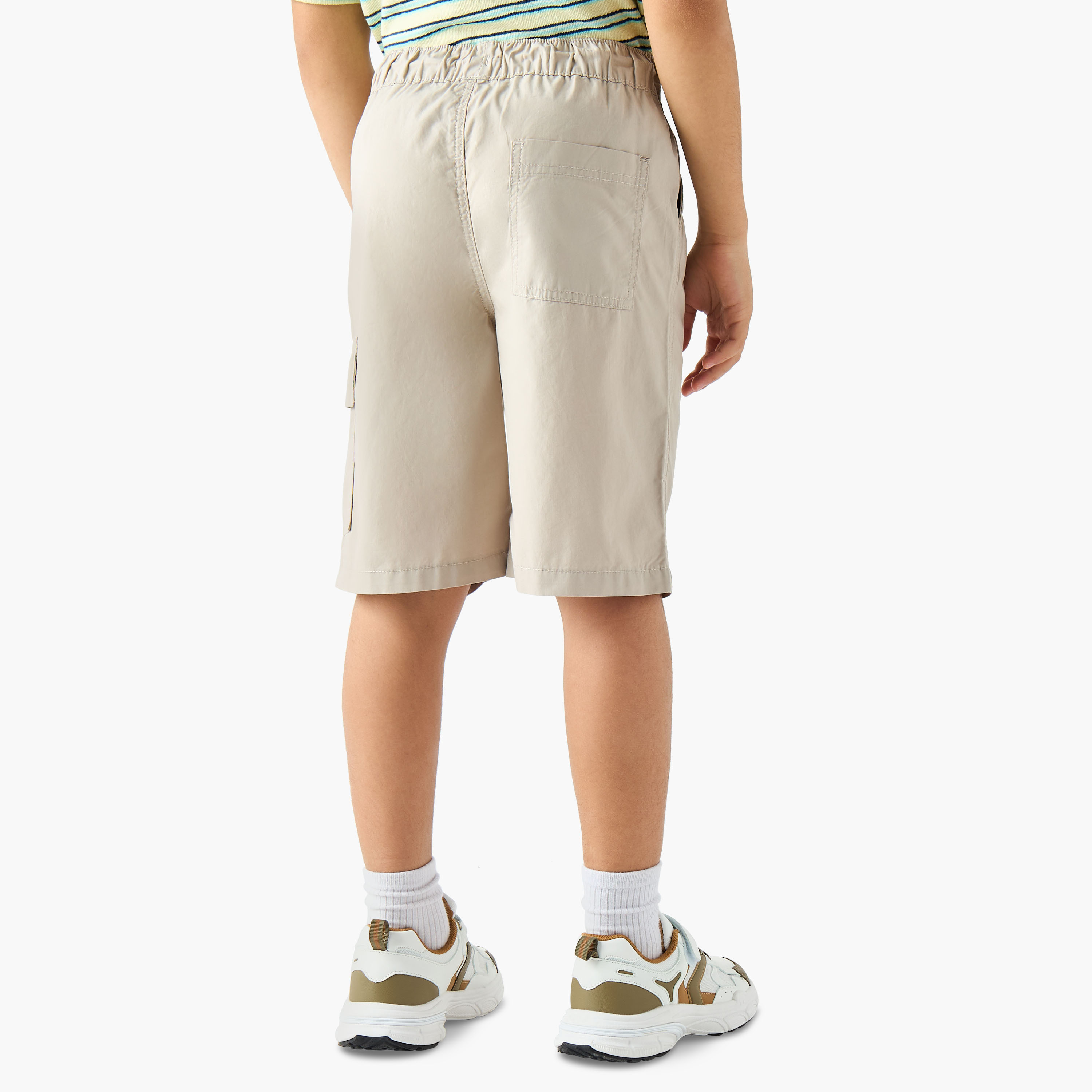 Juniors Drawstring Waist Shorts with Flap Pockets-boys-clothing-bottoms-shorts-image-3