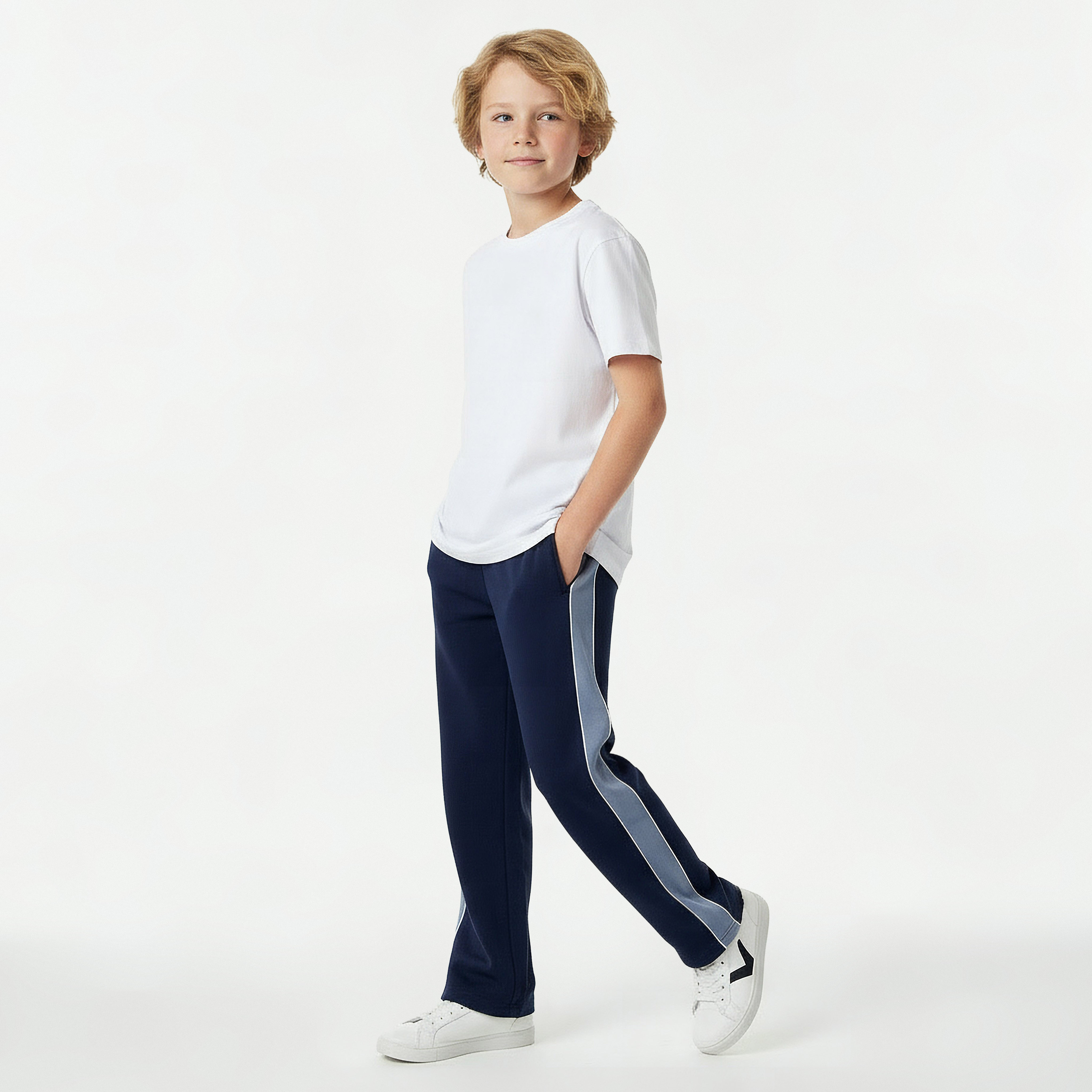 Juniors Drawstring Waist Track Pants with Pockets-boys-clothing-bottoms-joggersandtrackpants-image-2