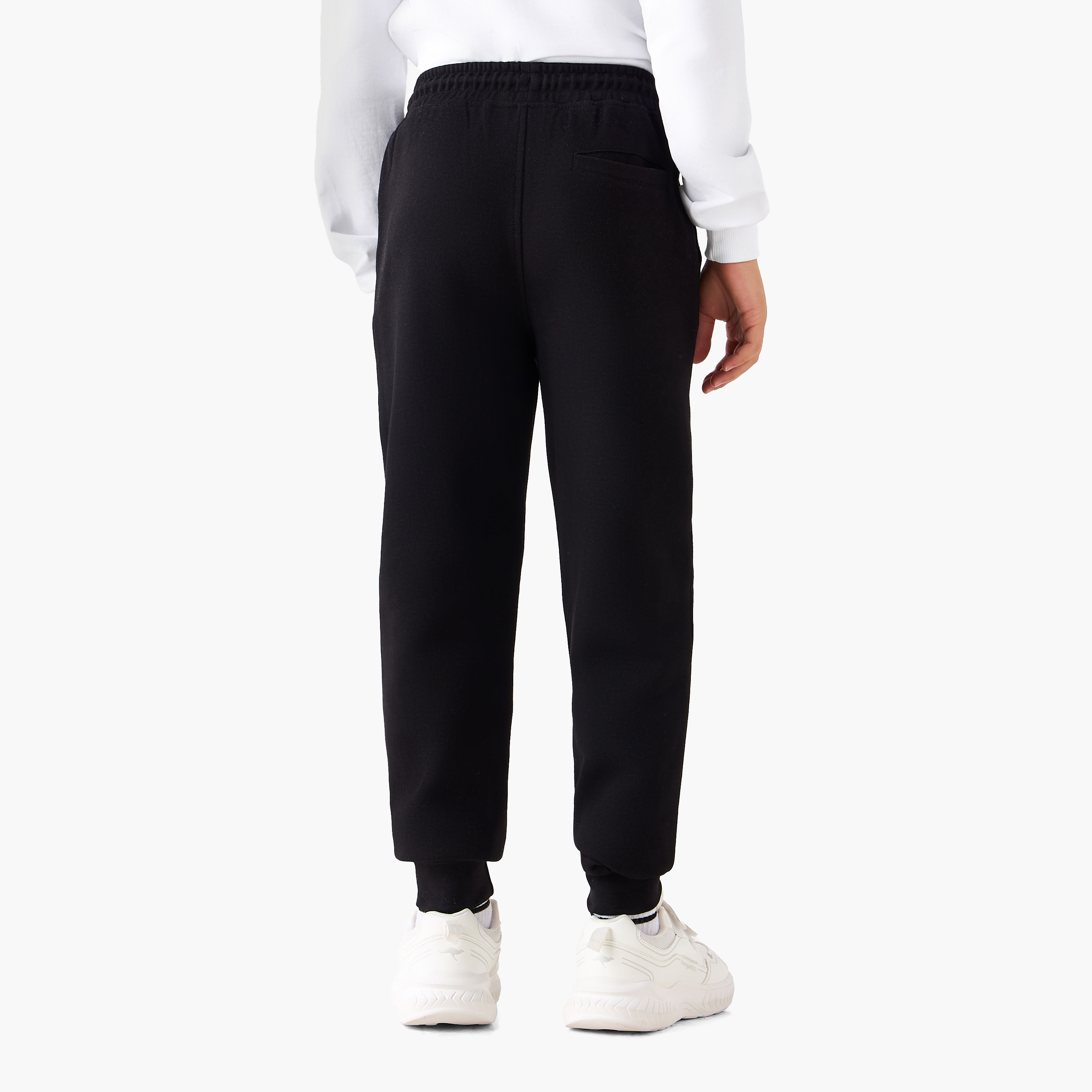 Juniors Elasticated Drawstring Waist Joggers with Pockets-boys-clothing-bottoms-joggersandtrackpants-image-3