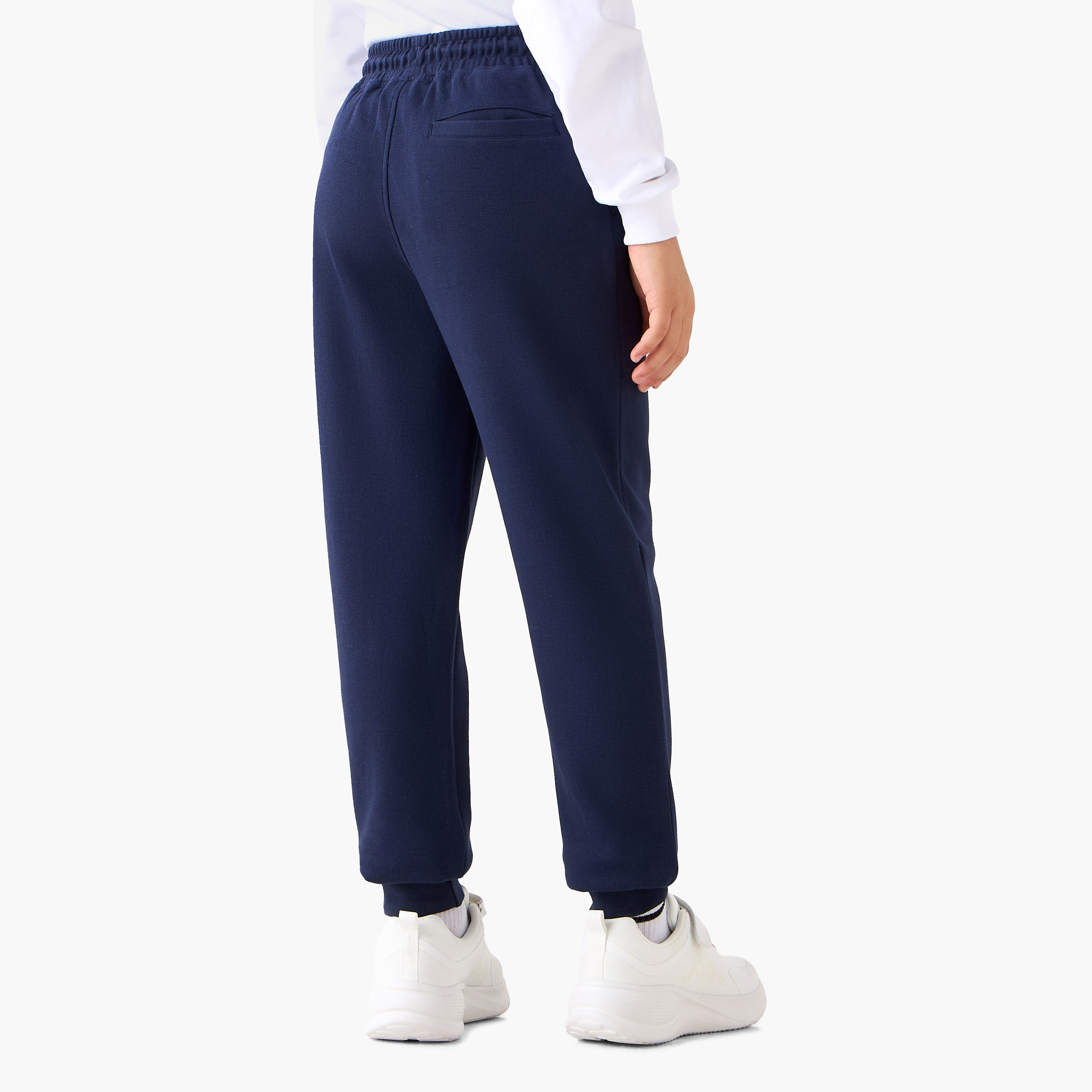 Juniors Elasticated Drawstring Waist Joggers with Pockets-boys-clothing-bottoms-joggersandtrackpants-image-3