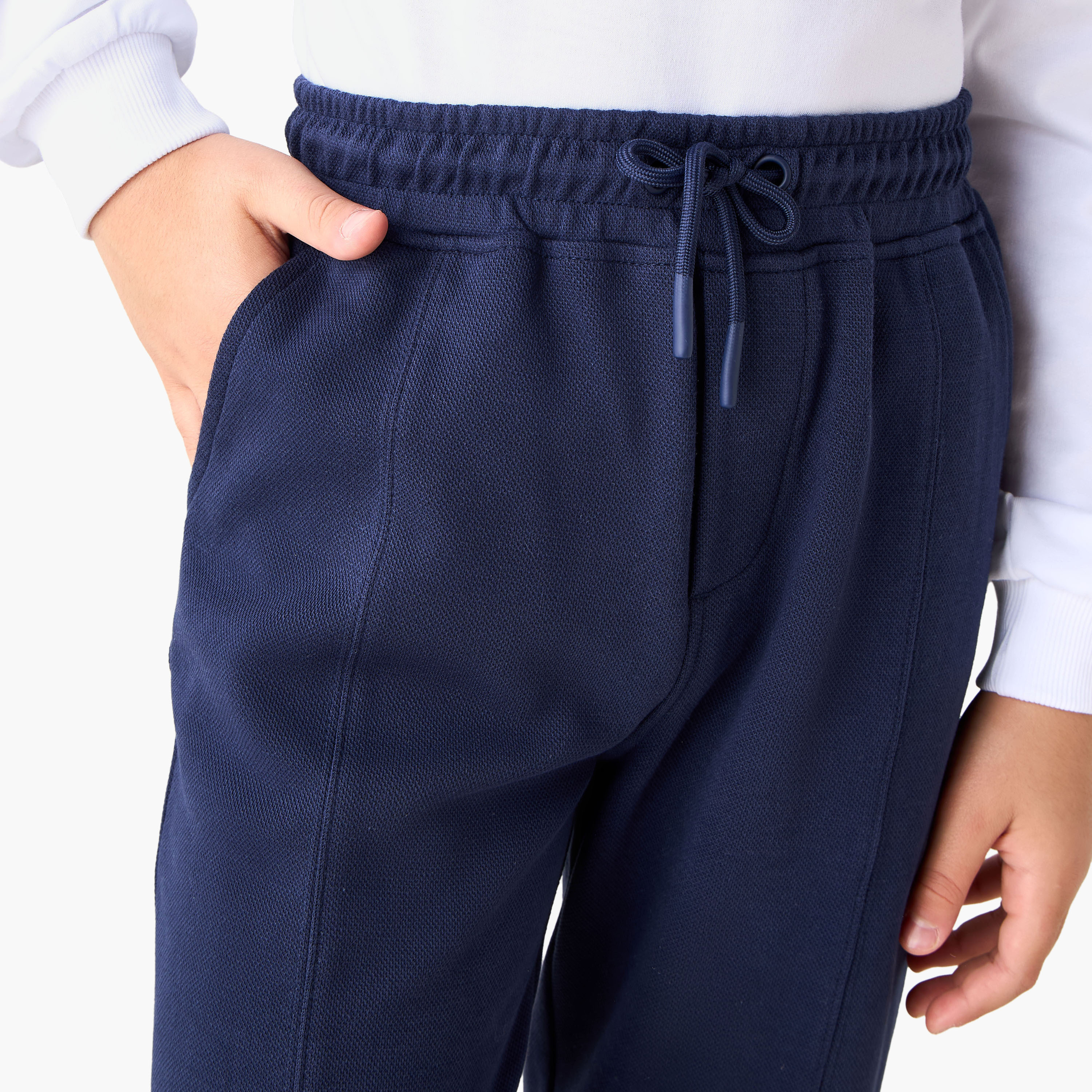 Juniors Elasticated Drawstring Waist Joggers with Pockets-boys-clothing-bottoms-joggersandtrackpants-image-4