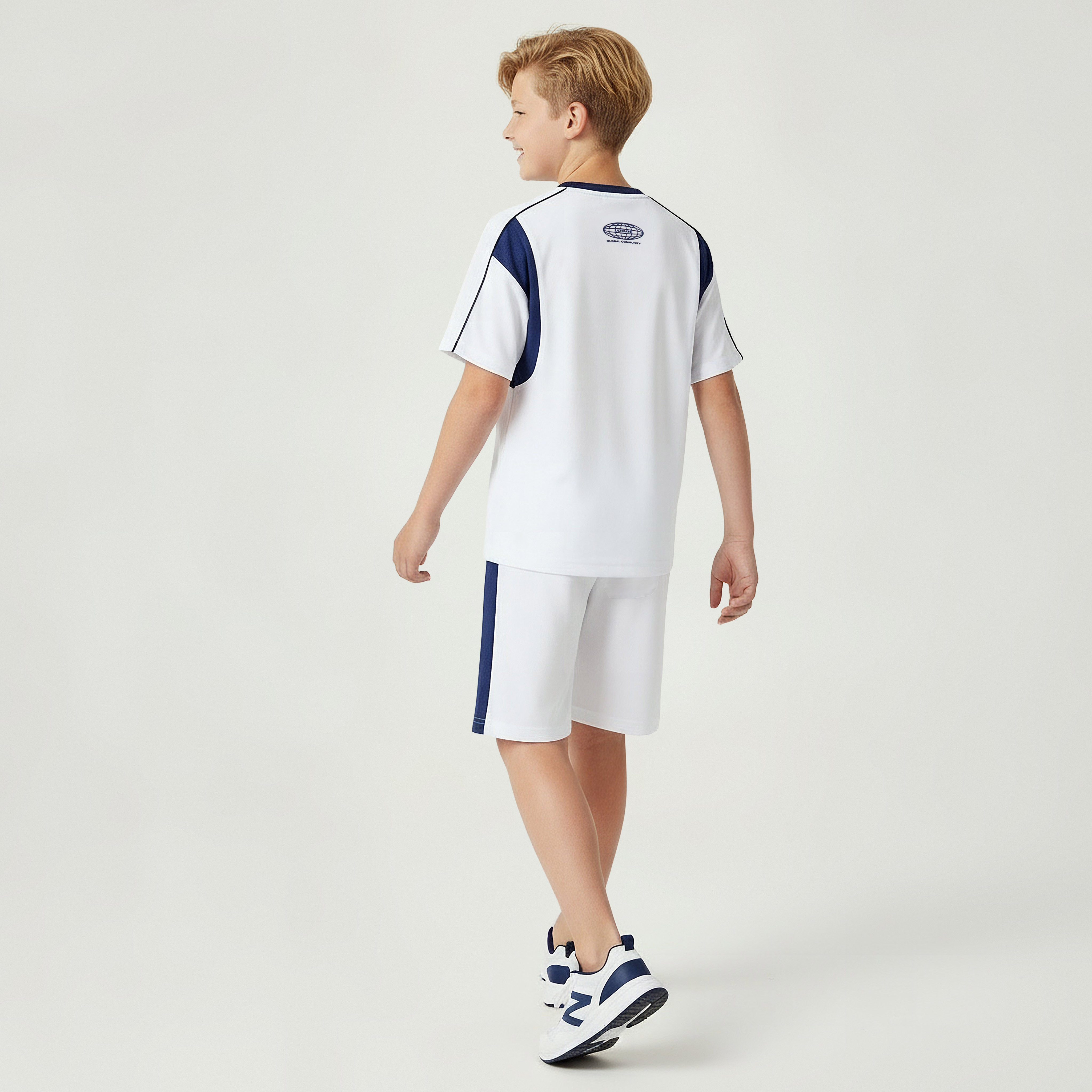 Juniors Crew Neck Short Sleeve T-shirt and Shorts Set with Print-boys-clothing-setsandcoords-image-4
