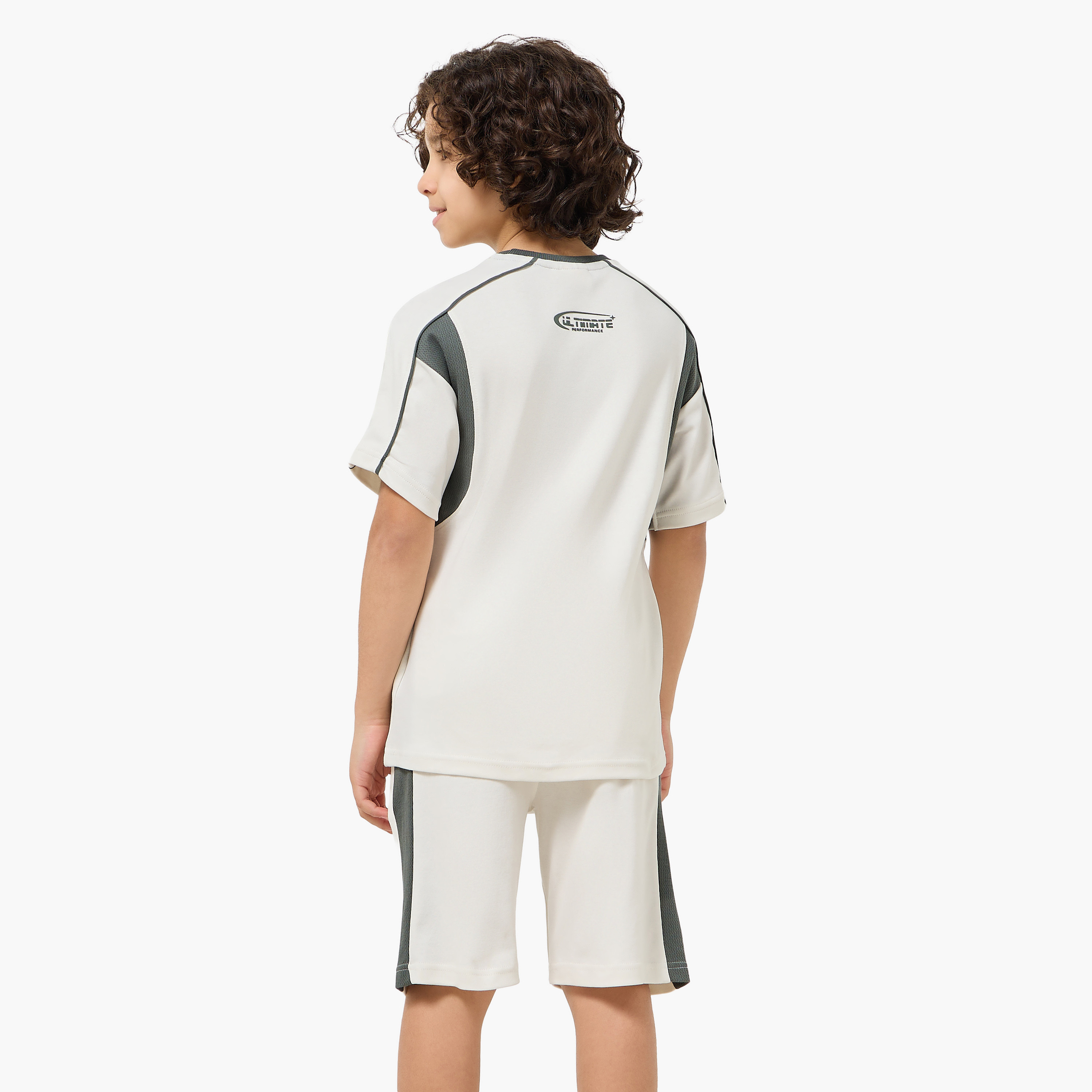 Juniors Crew Neck Short Sleeves T-shirt and Shorts Set with Print-boys-clothing-setsandcoords-image-4