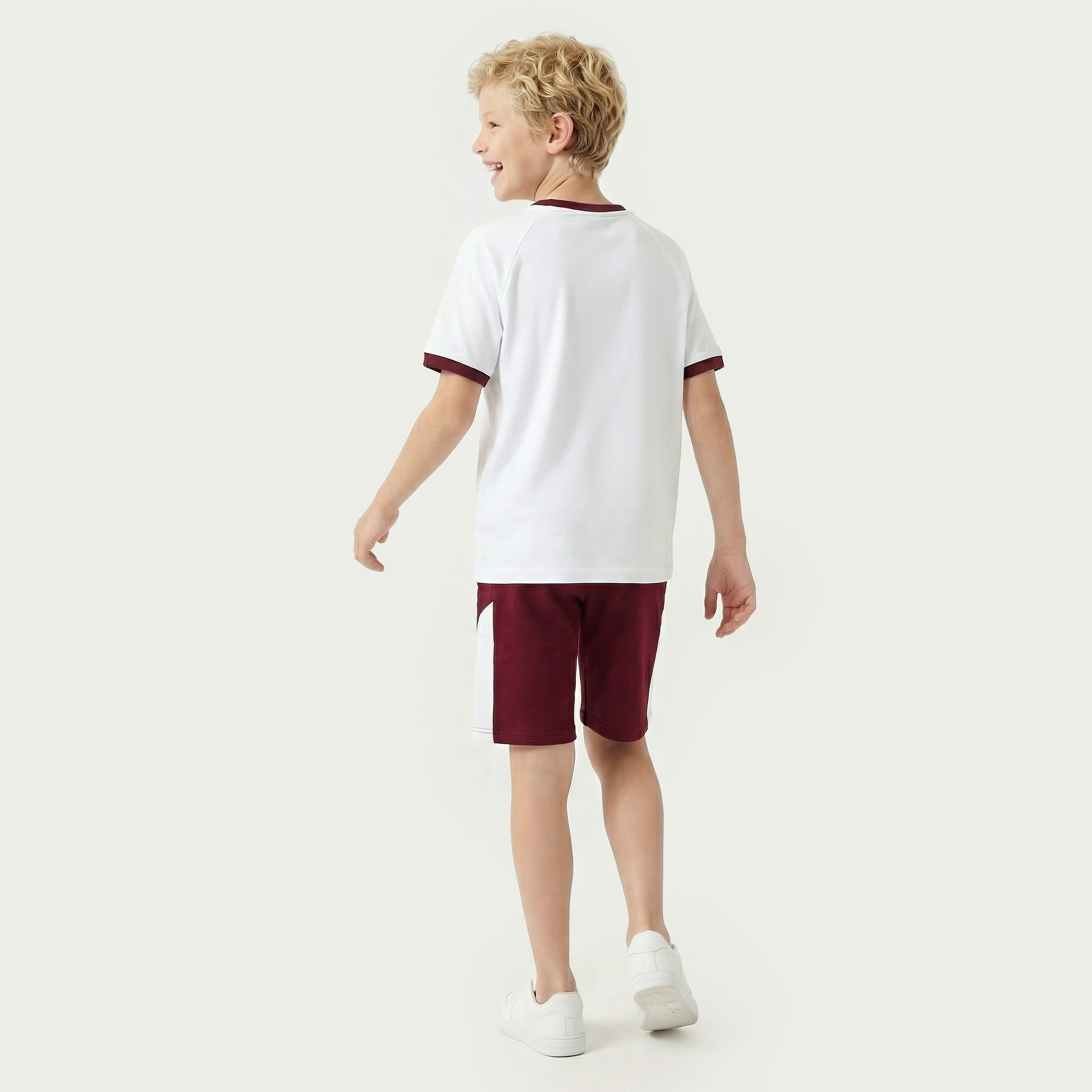 Juniors Crew Neck Short Sleeves T-shirt and Shorts Set with Varsity Print-boys-clothing-setsandcoords-image-4