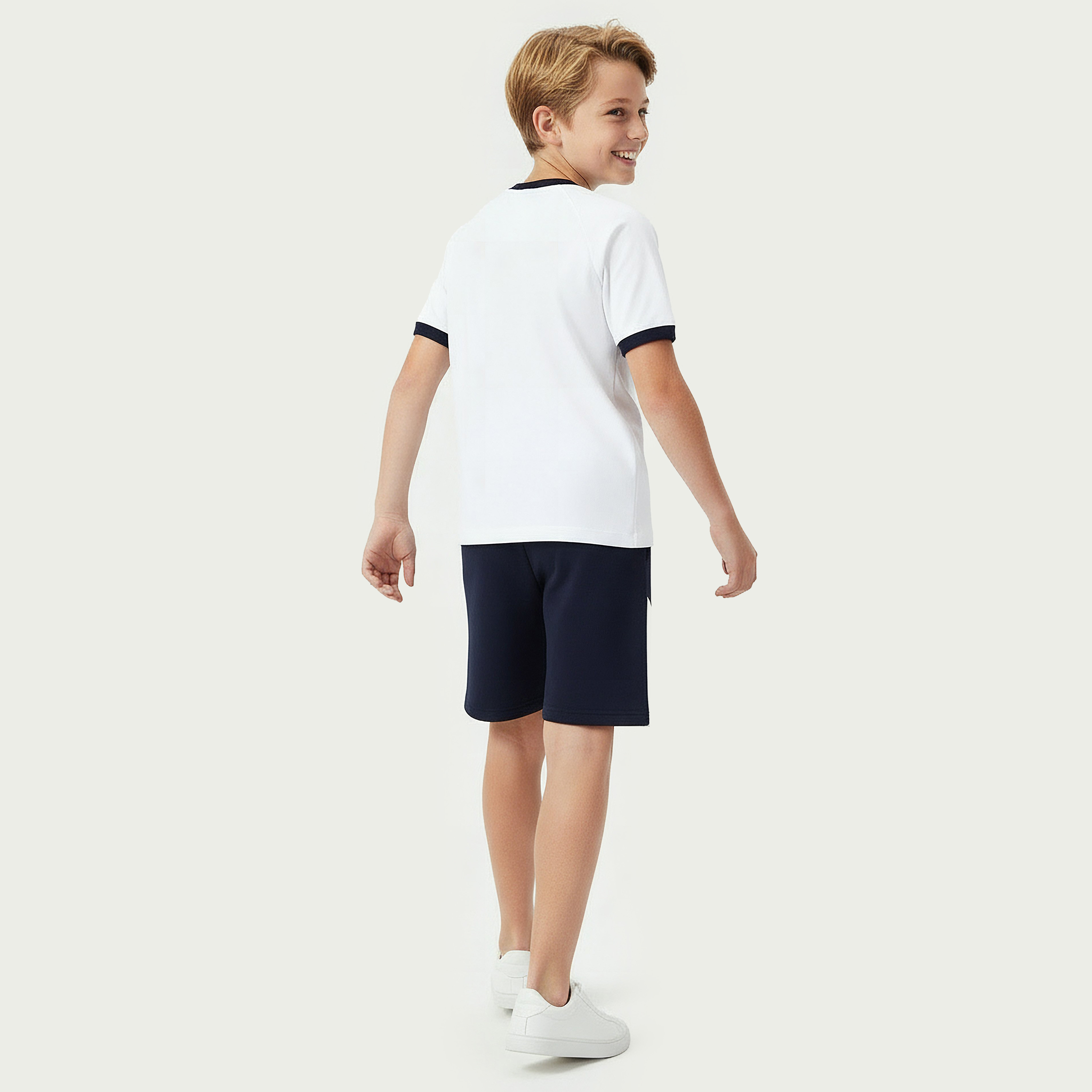Juniors Crew Neck Short Sleeves T-shirt and Shorts Set with New York Print-boys-clothing-setsandcoords-image-4