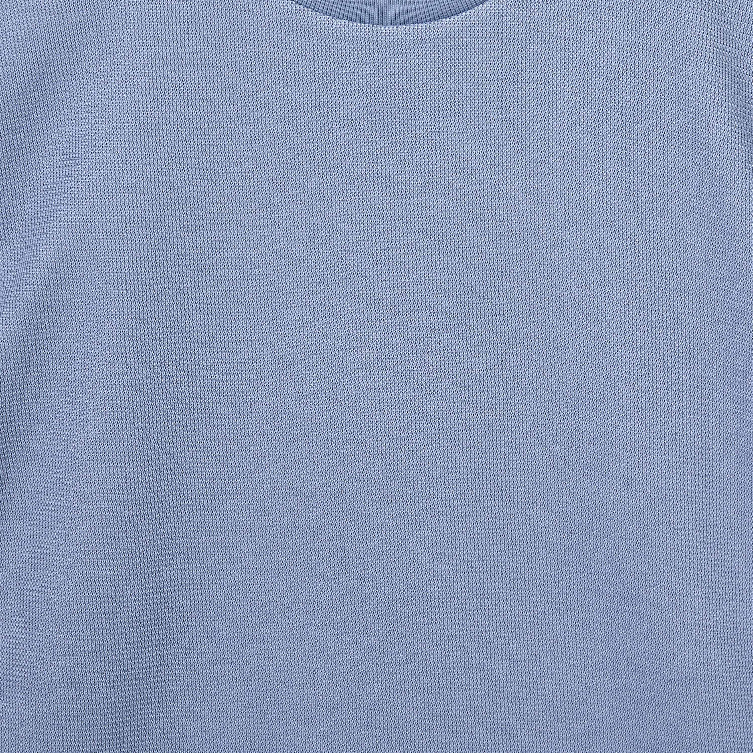 Juniors Crew Neck Short Sleeves T-shirt and Shorts Set with Textured Design-boys-clothing-setsandcoords-image-5