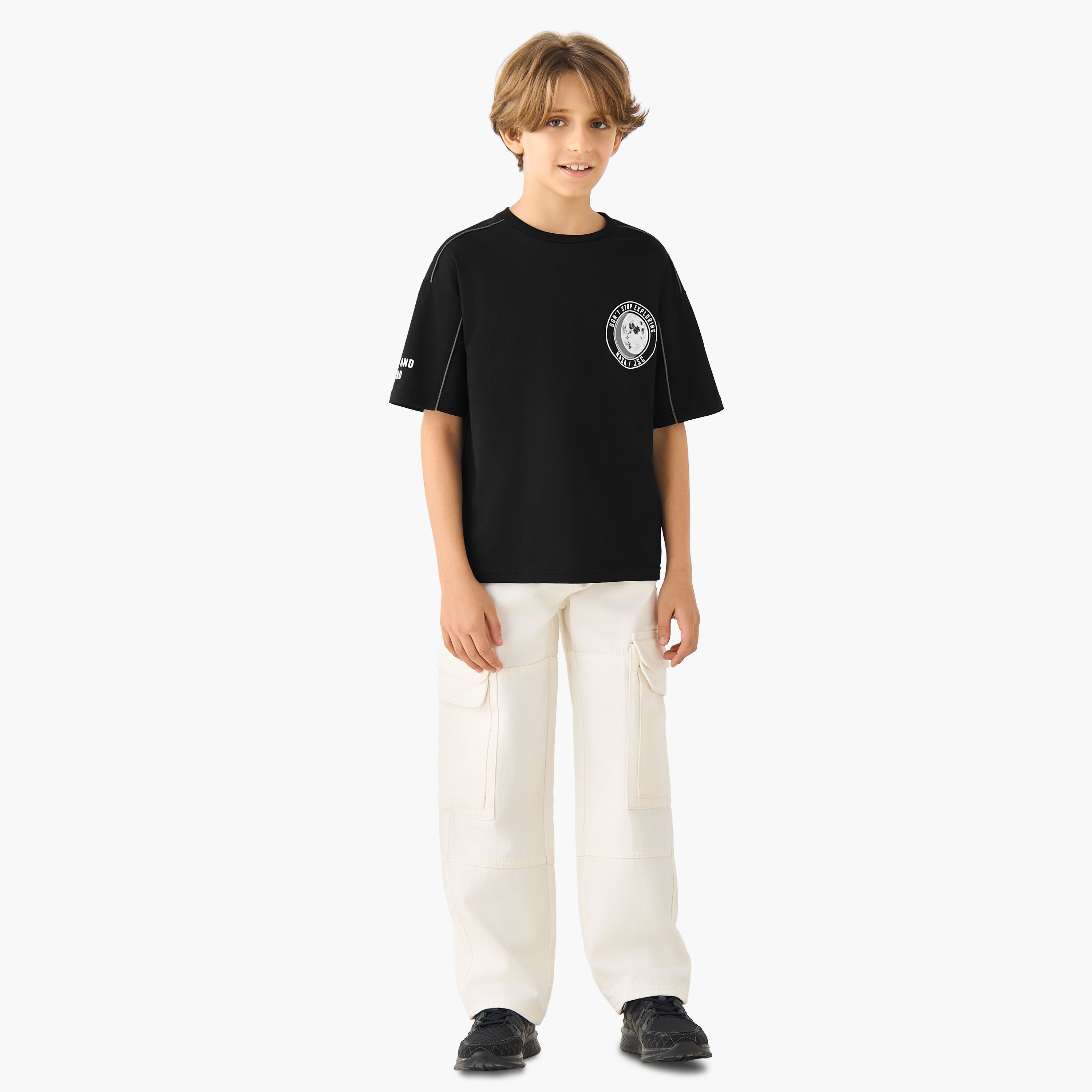 Juniors Cargo Pants with Button Waist-boys-clothing-bottoms-trousers-image-2