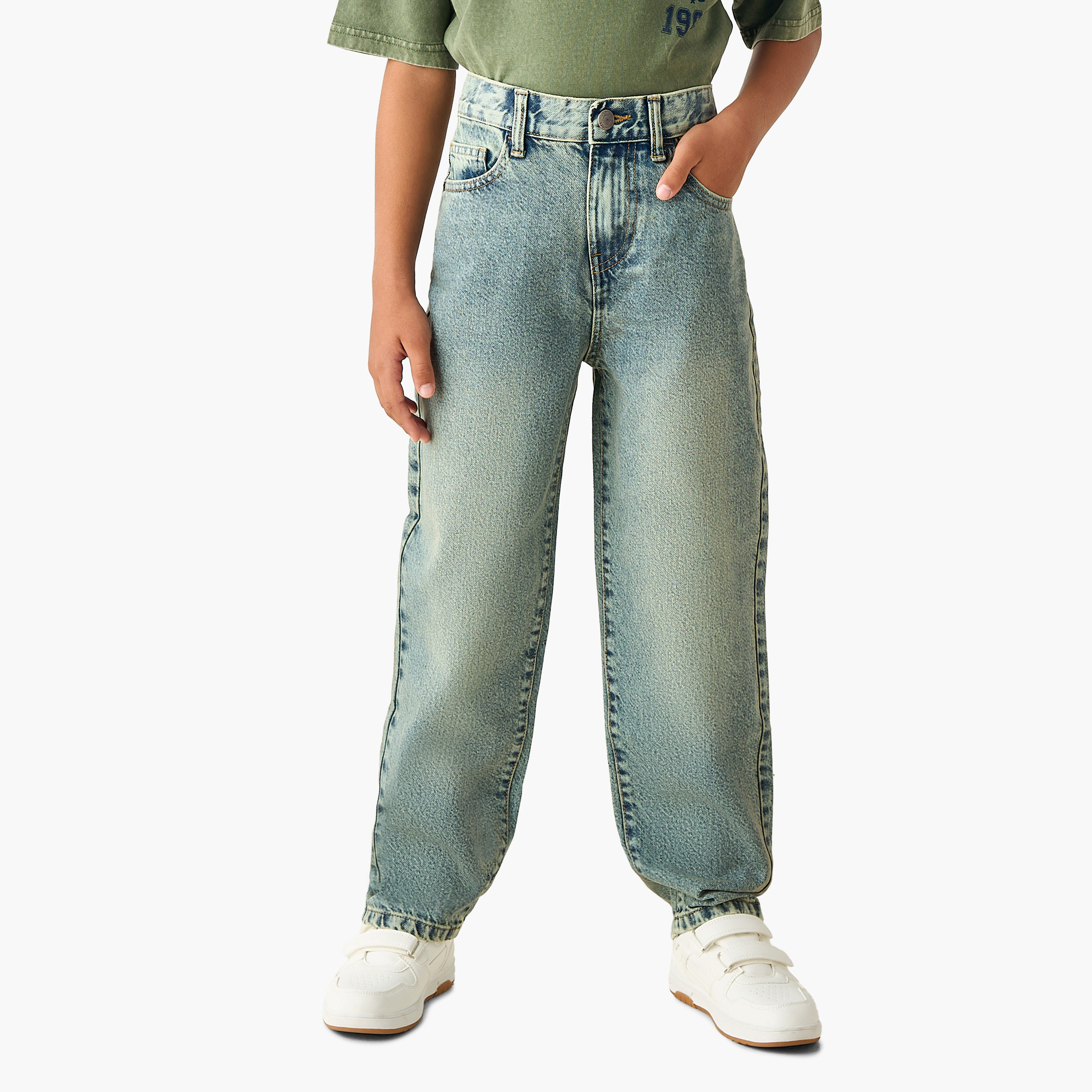 Juniors Jeans with Pockets-boys-clothing-bottoms-jeans-image-1