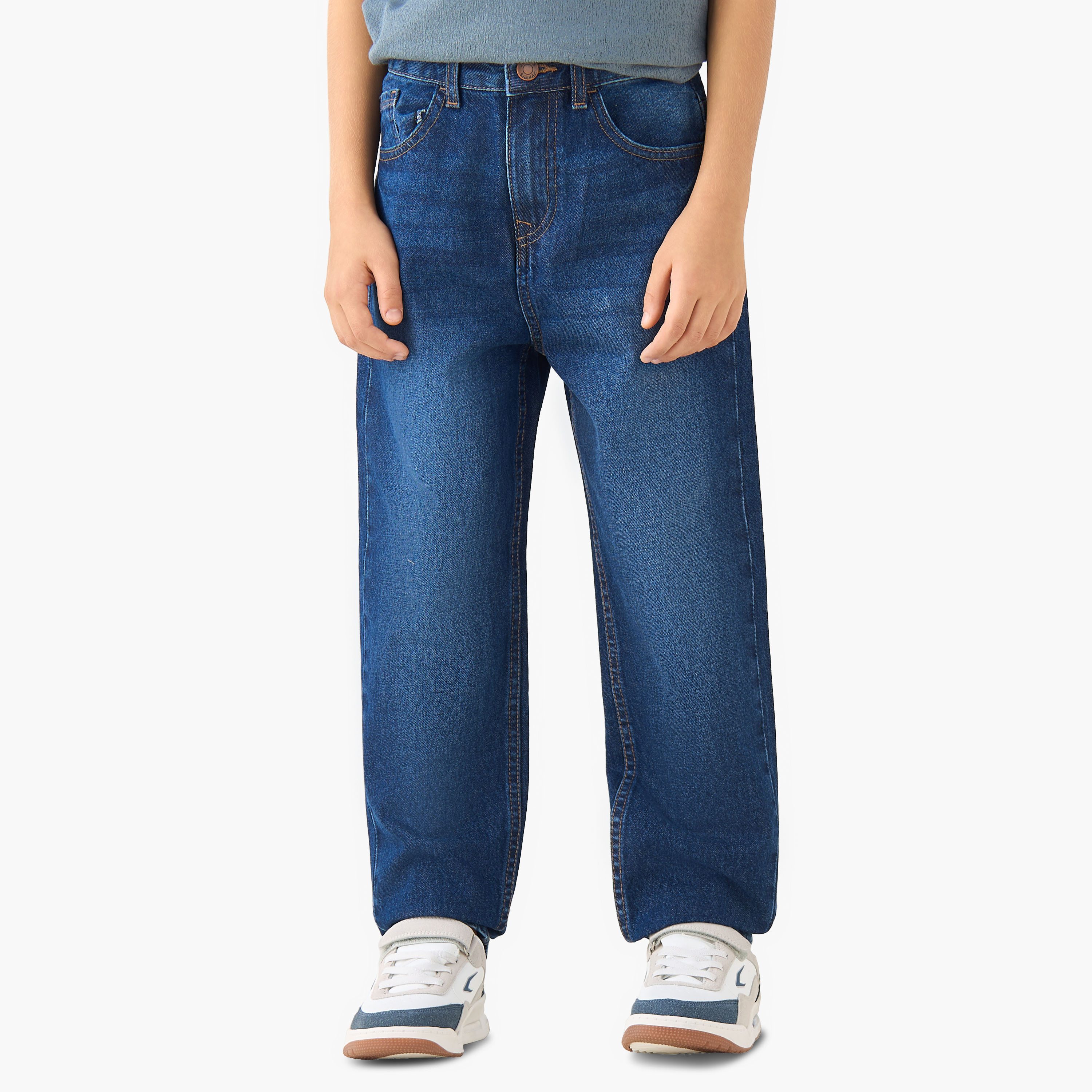 بنطلون جينز بخصر متوسط الارتفاع وجيوب من جونيورز-boys-clothing-bottoms-jeans-image-5